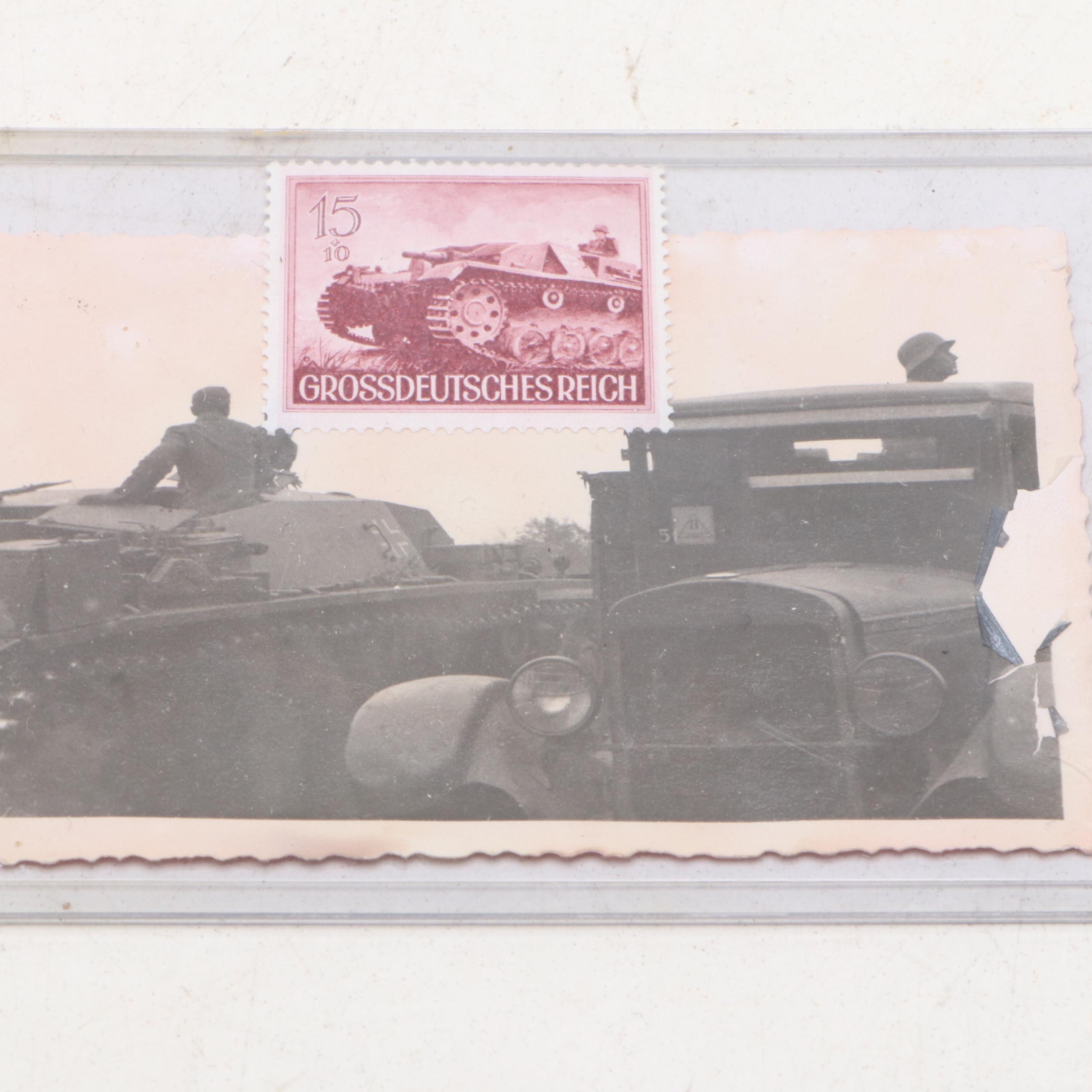 WWII Model Dioramas with Tanks, Military Equipment, and Photographs