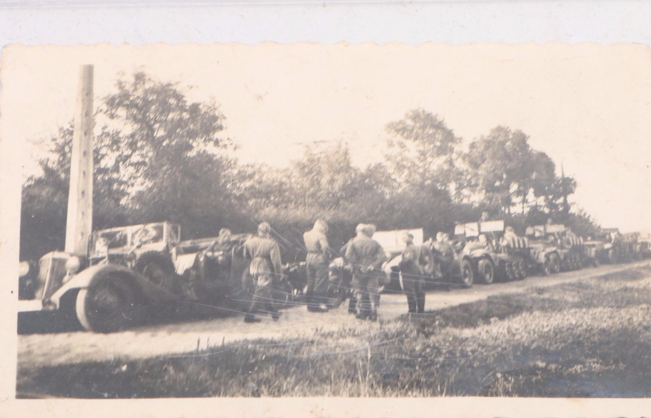 WWII Model Dioramas with Tanks, Military Equipment, and Photographs