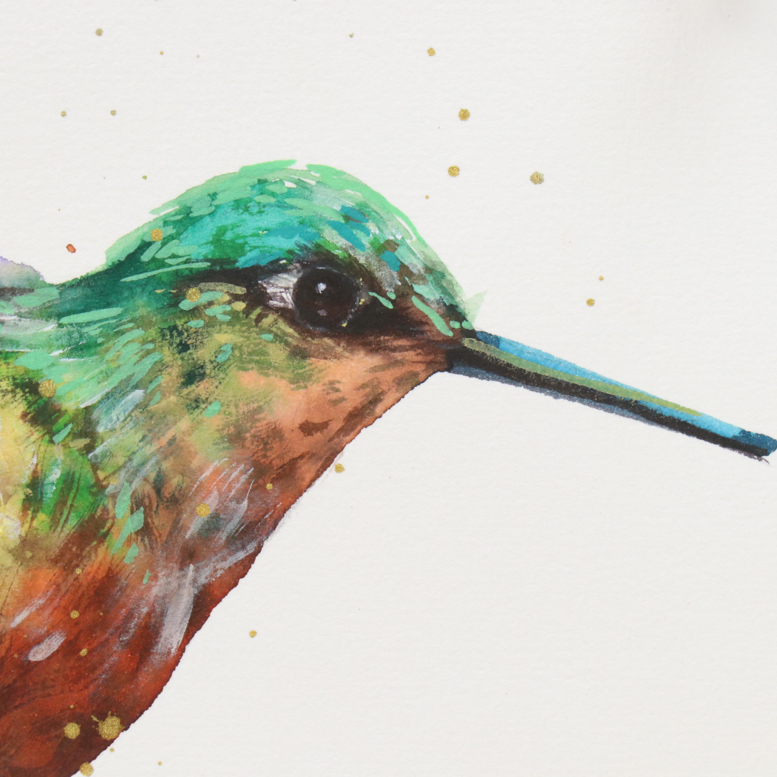 Inga Kovalenko Watercolor Painting of Hummingbird, 2025