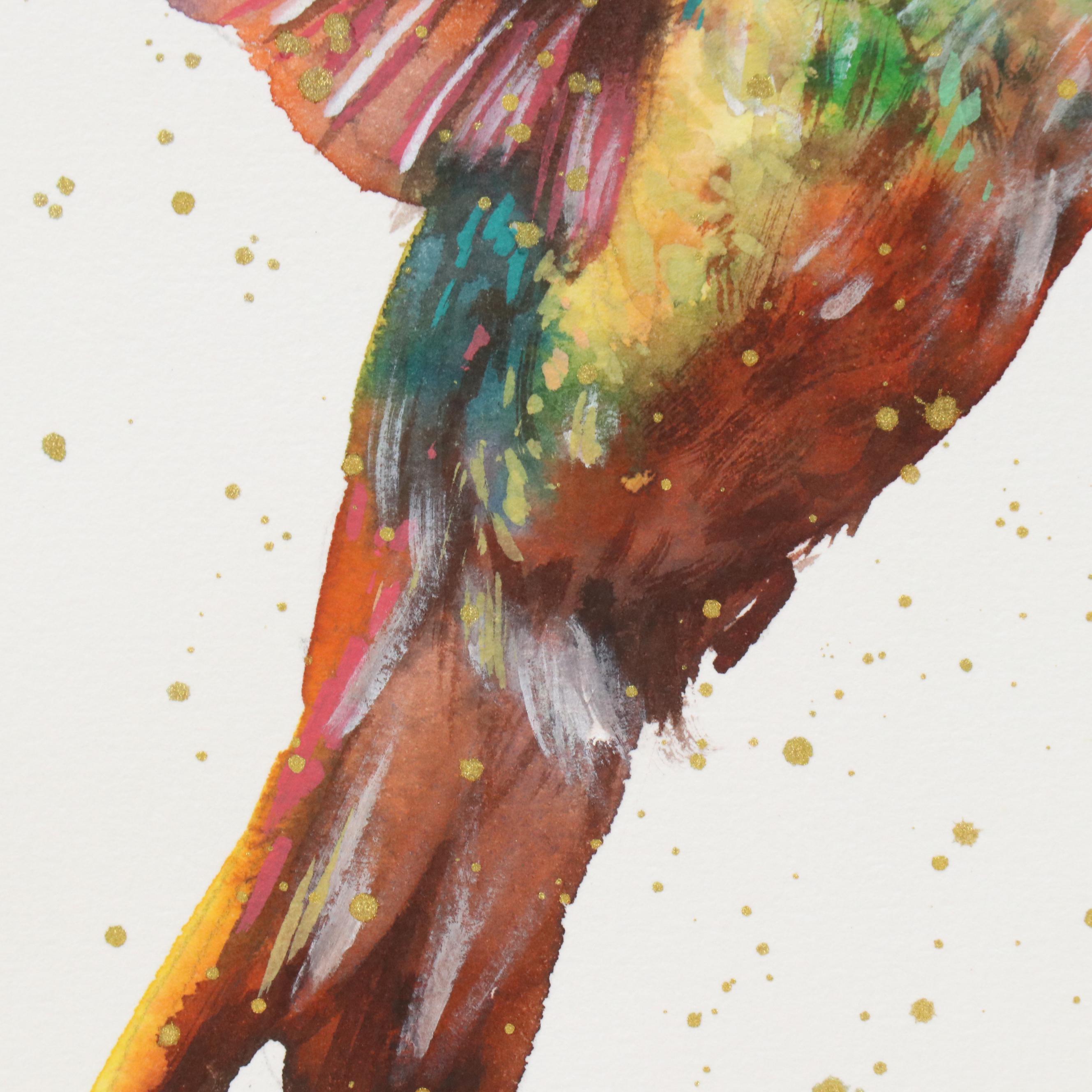 Inga Kovalenko Watercolor Painting of Hummingbird, 2025