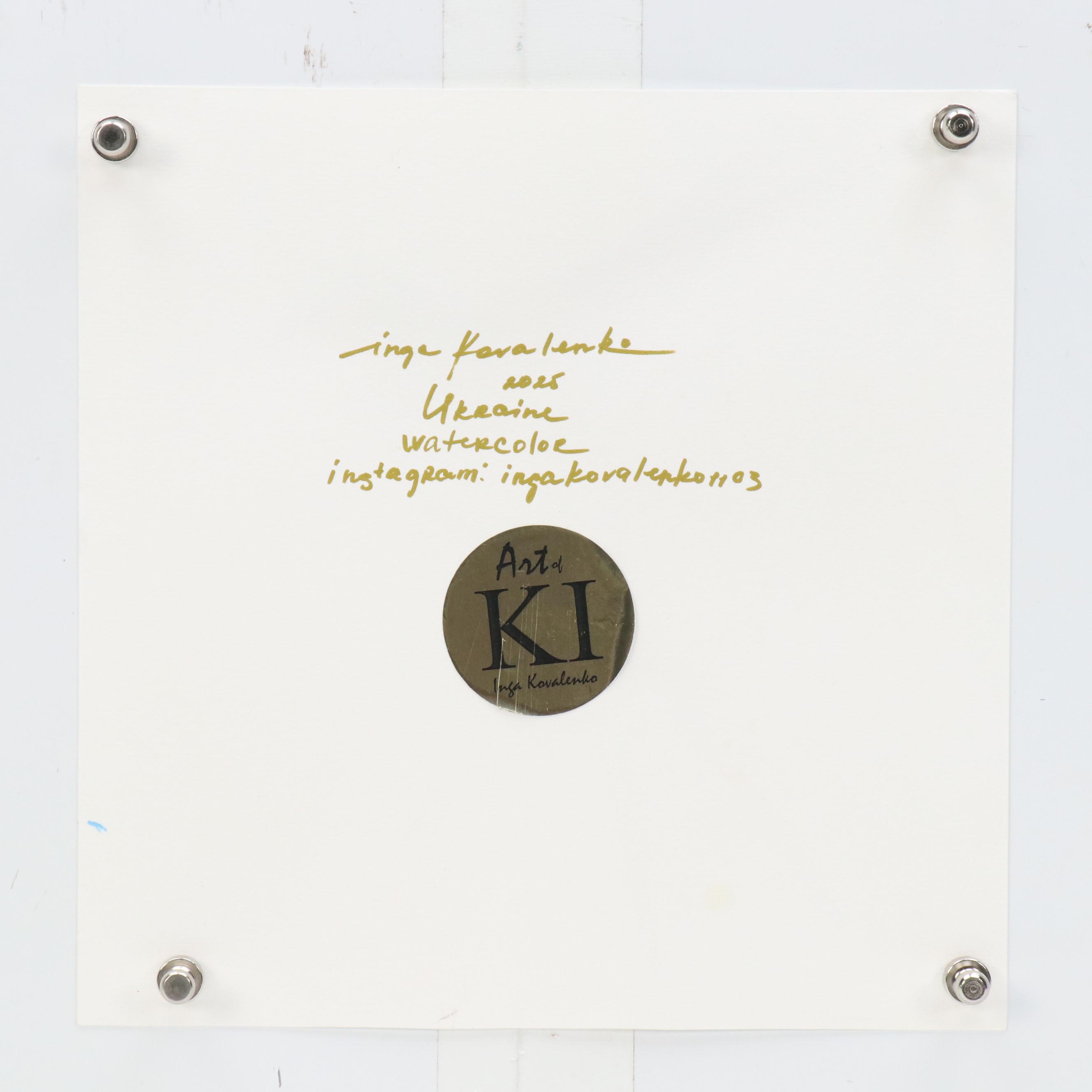 Inga Kovalenko Watercolor Painting of Hummingbird, 2025