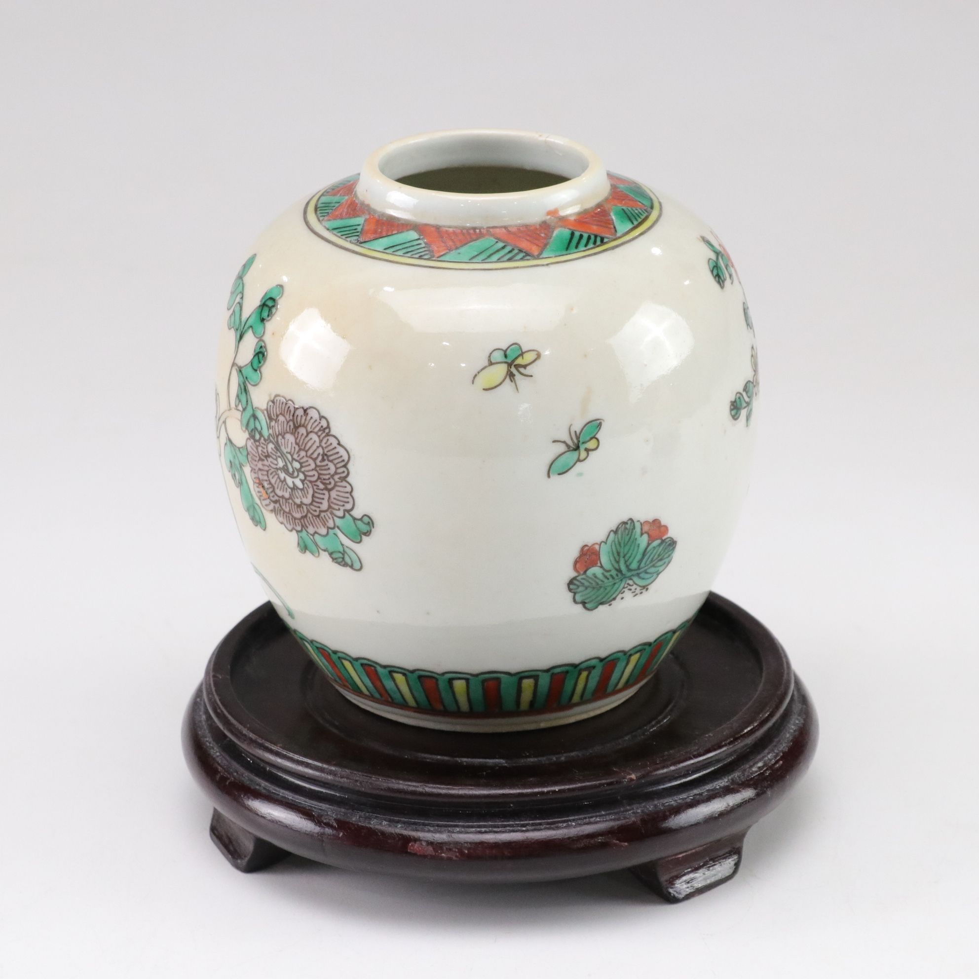 Hand-Painted Ceramic Vases with Stands