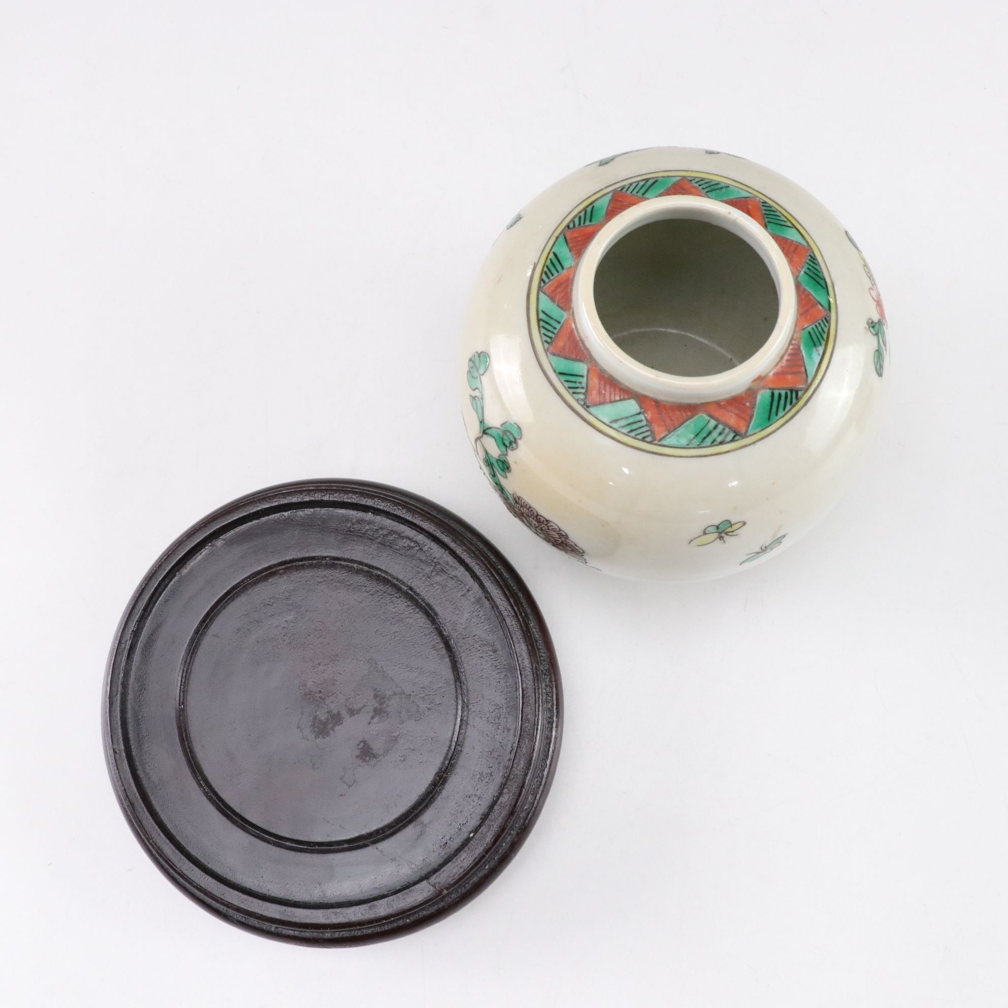 Hand-Painted Ceramic Vases with Stands