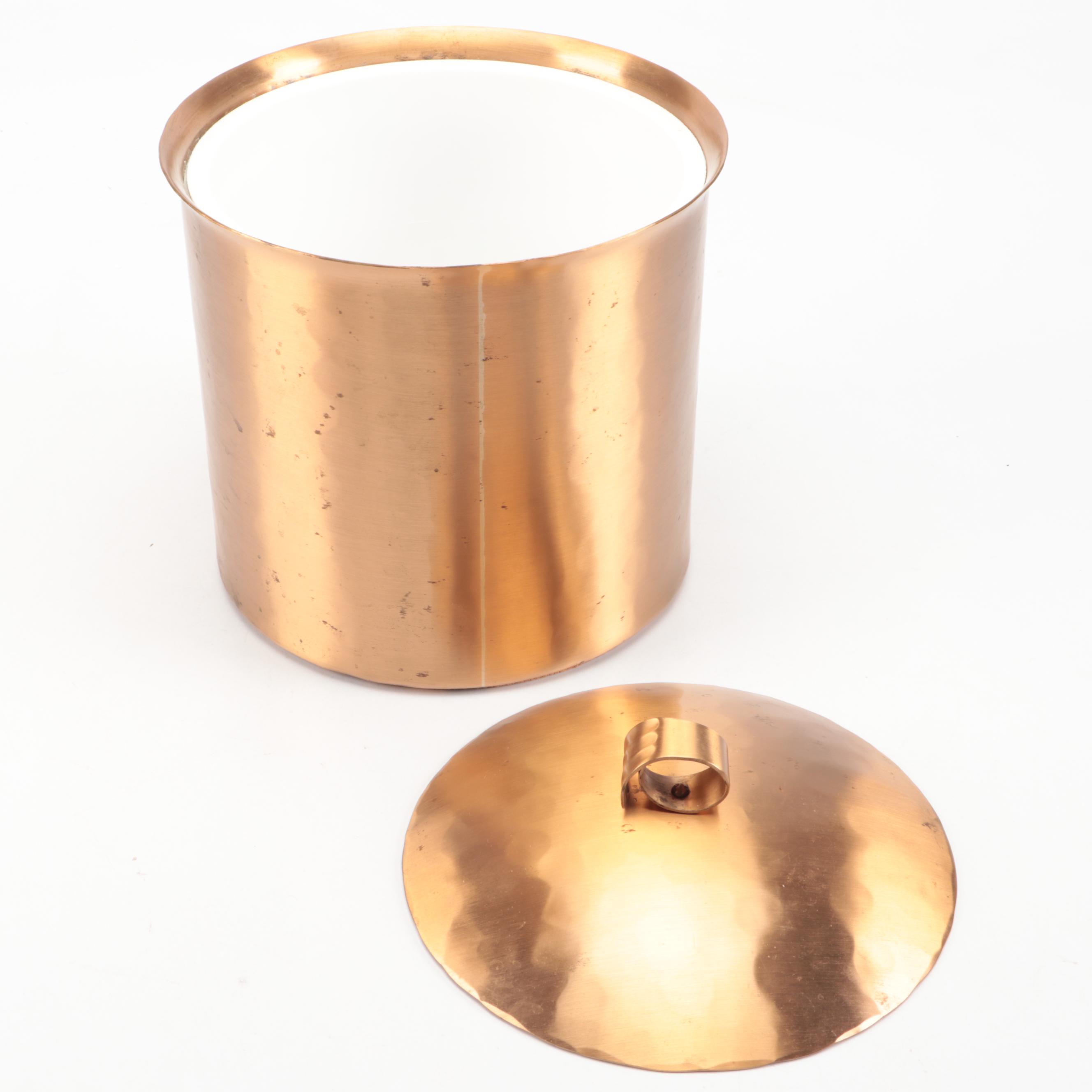 Wendell August Forge Bronze Ice Bucket with Bar Towel and Wooden Toys