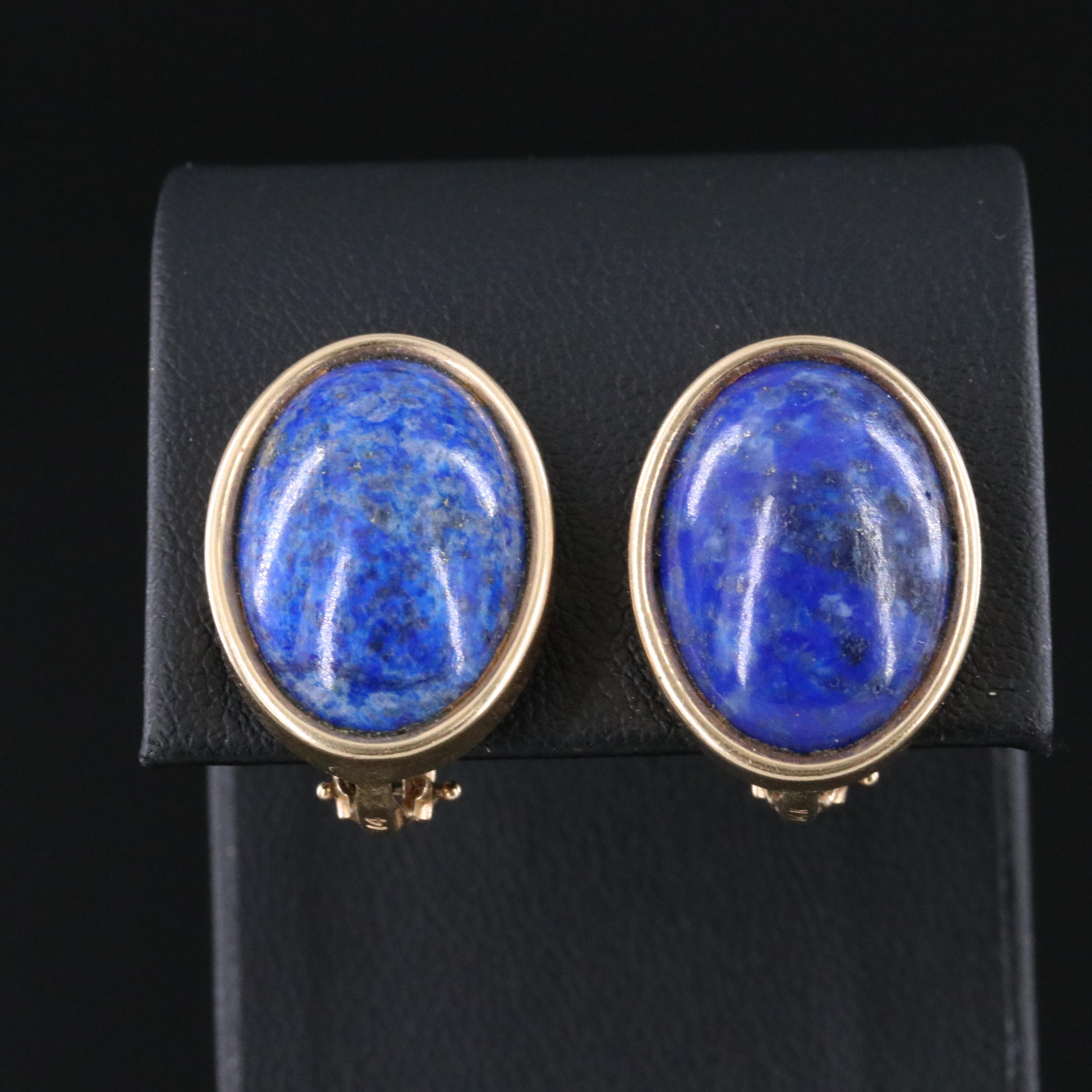 14K Lapis Lazuli Earrings, Bracelet and Endless Necklace