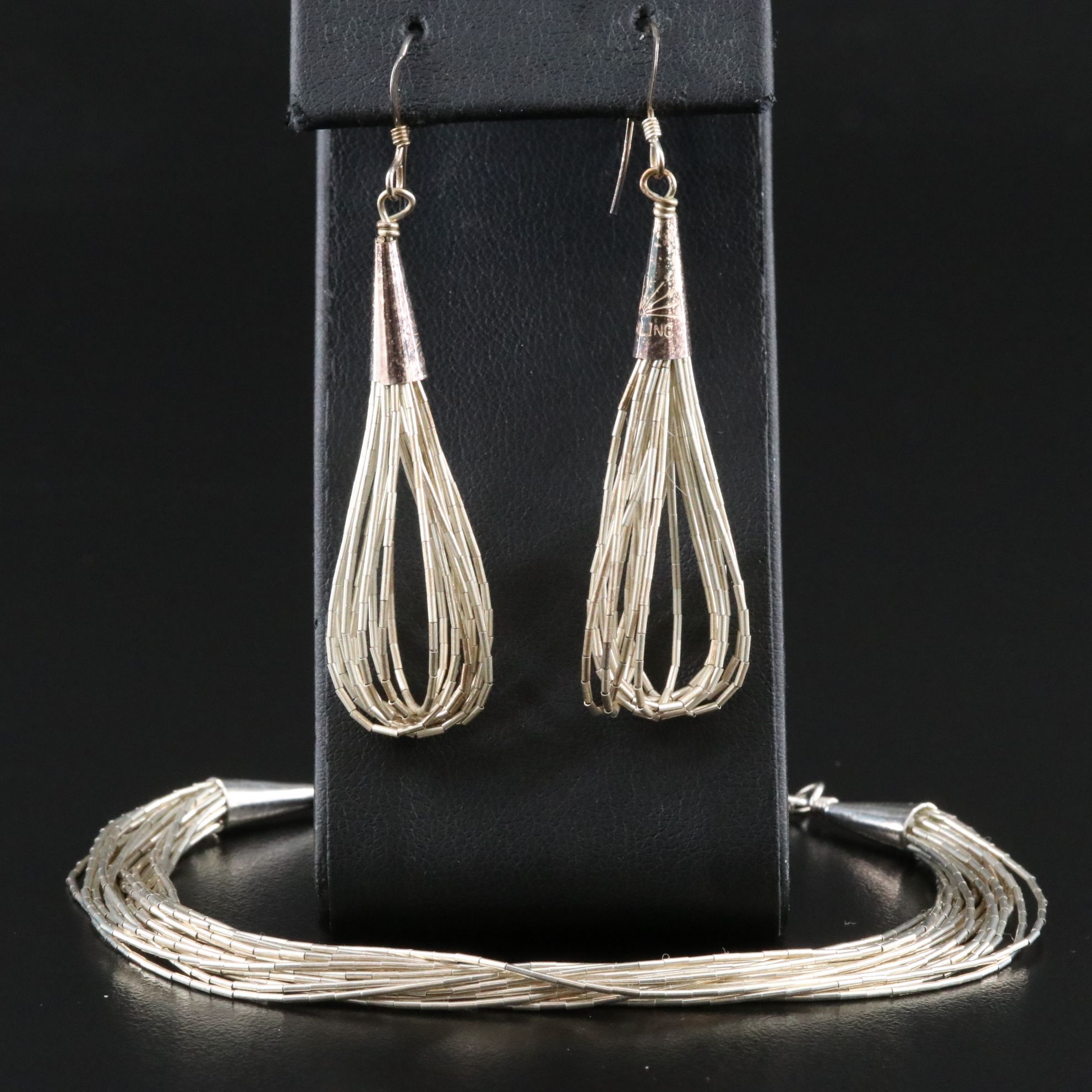 Sterling Liquid Silver Bracelet and Earrings