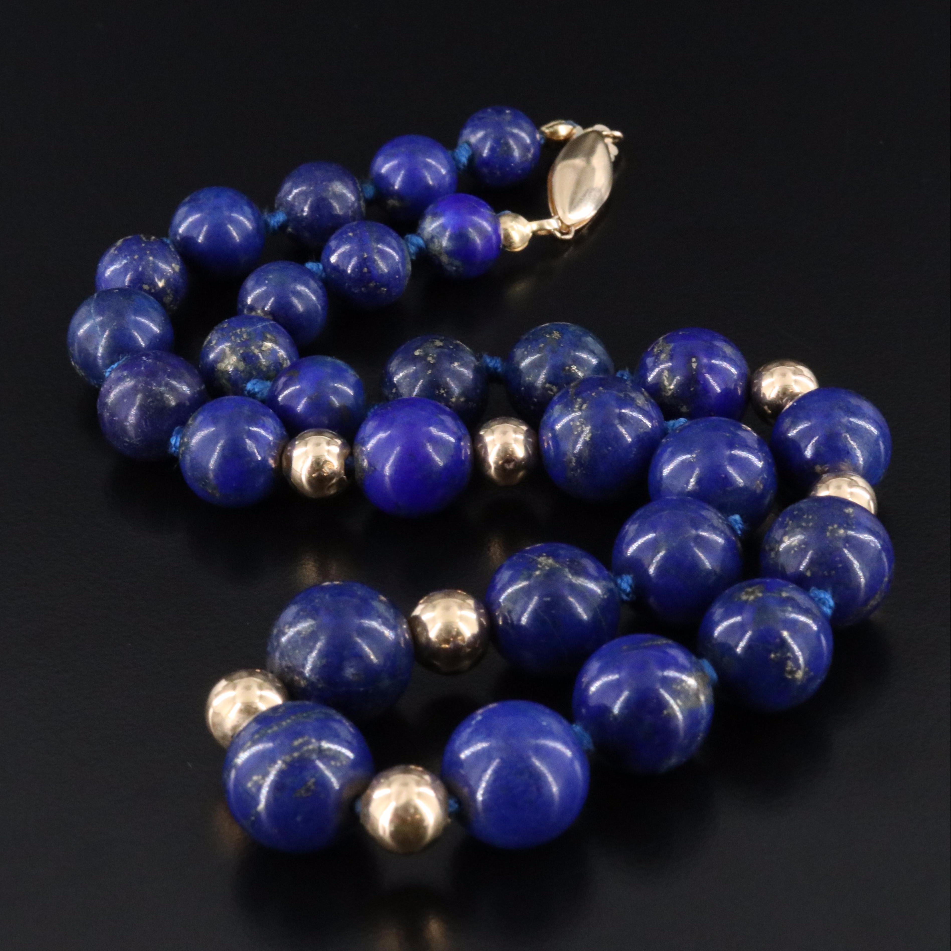 14K Lapis Lazuli Necklace