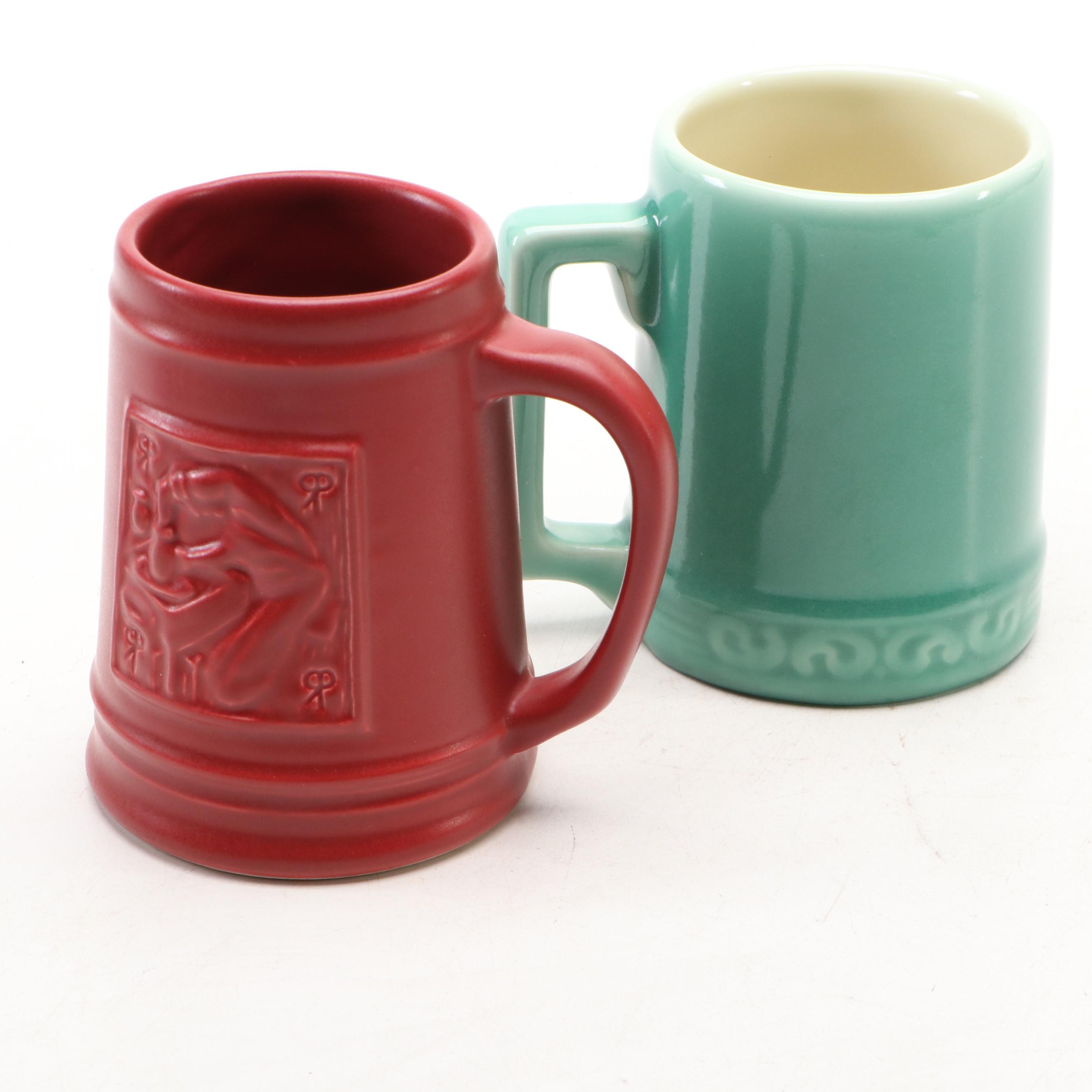 Rookwood Pottery Ceramic Beer Mugs, 1933 and 2012