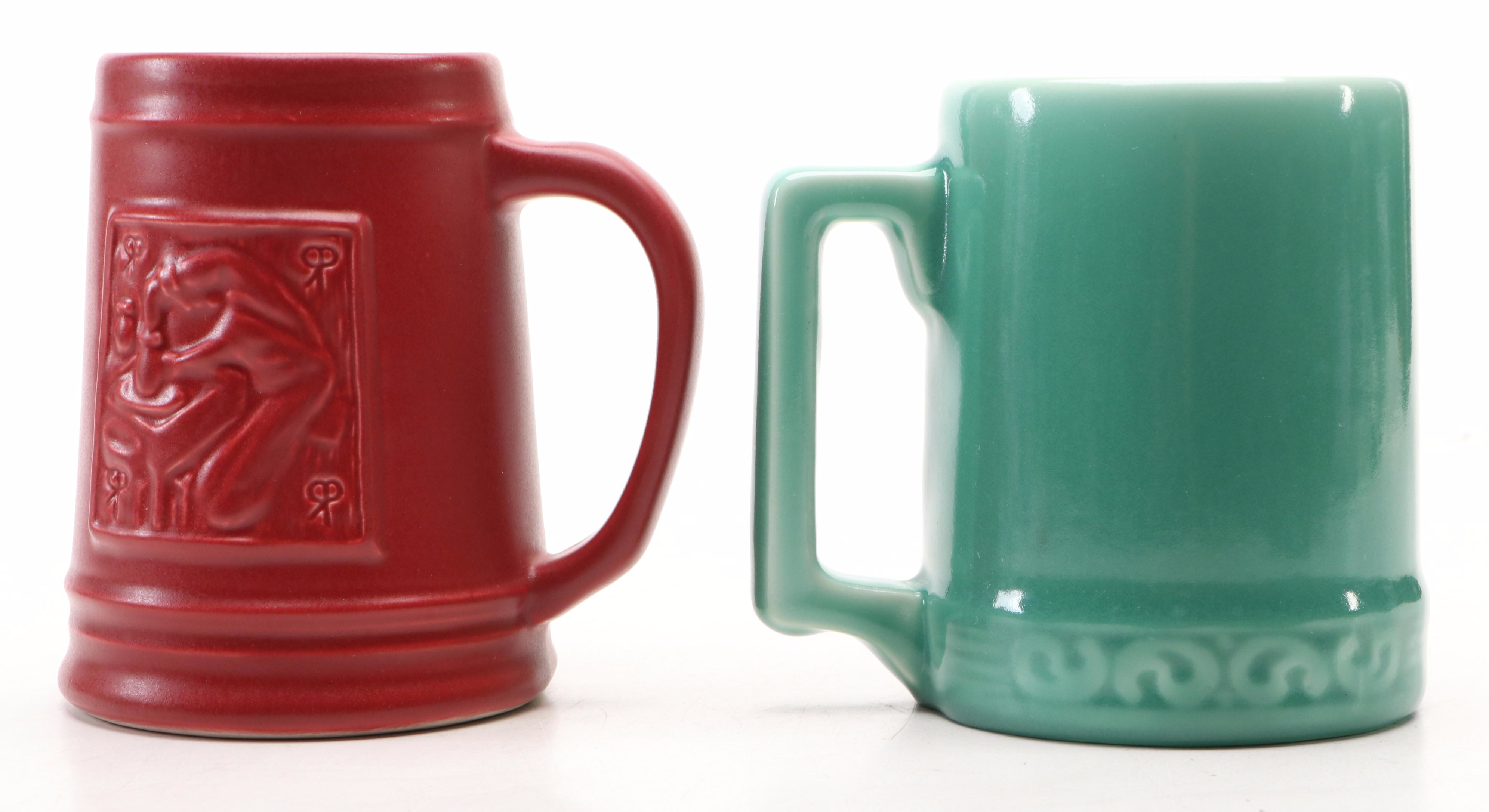 Rookwood Pottery Ceramic Beer Mugs, 1933 and 2012
