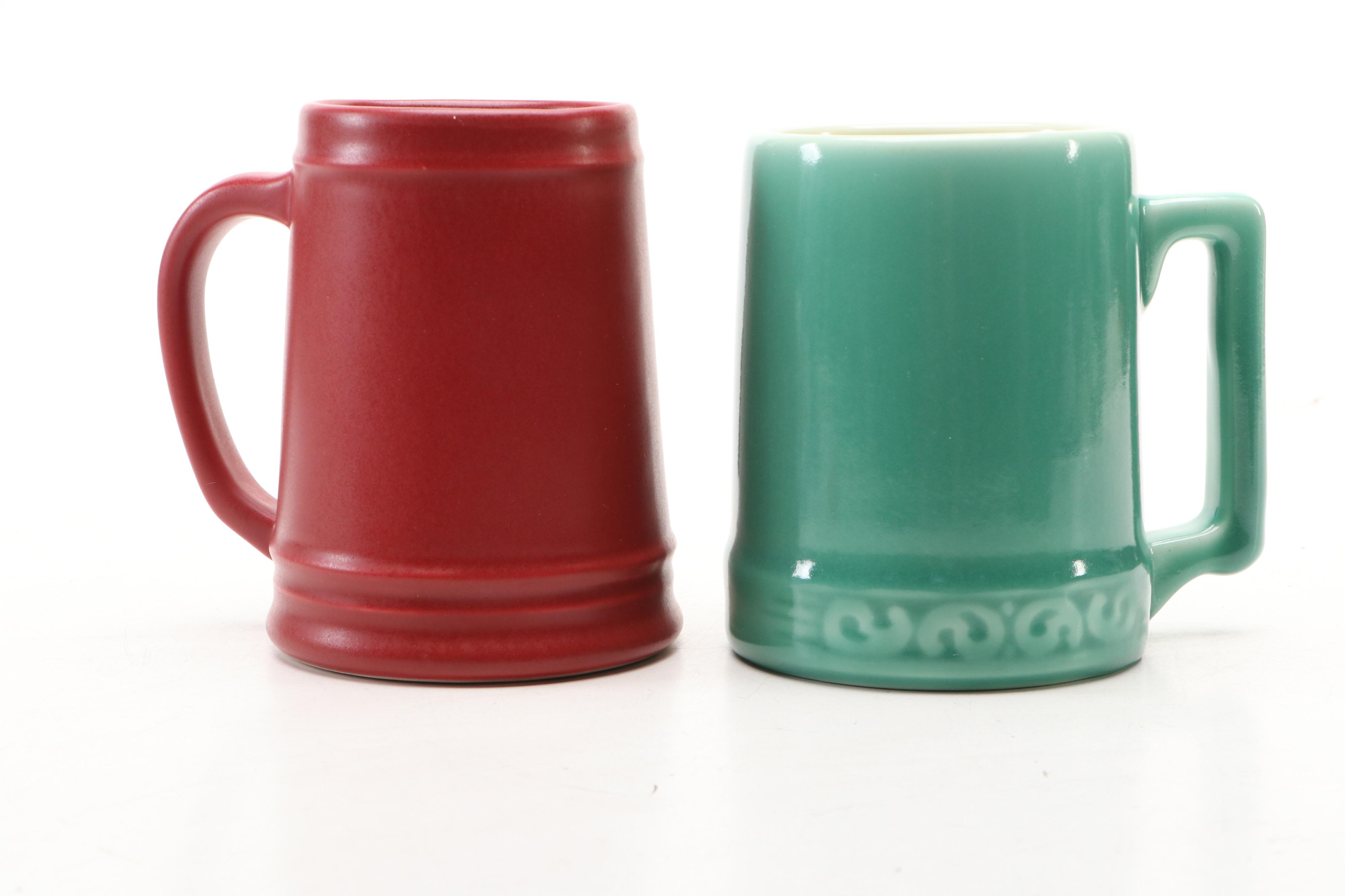 Rookwood Pottery Ceramic Beer Mugs, 1933 and 2012