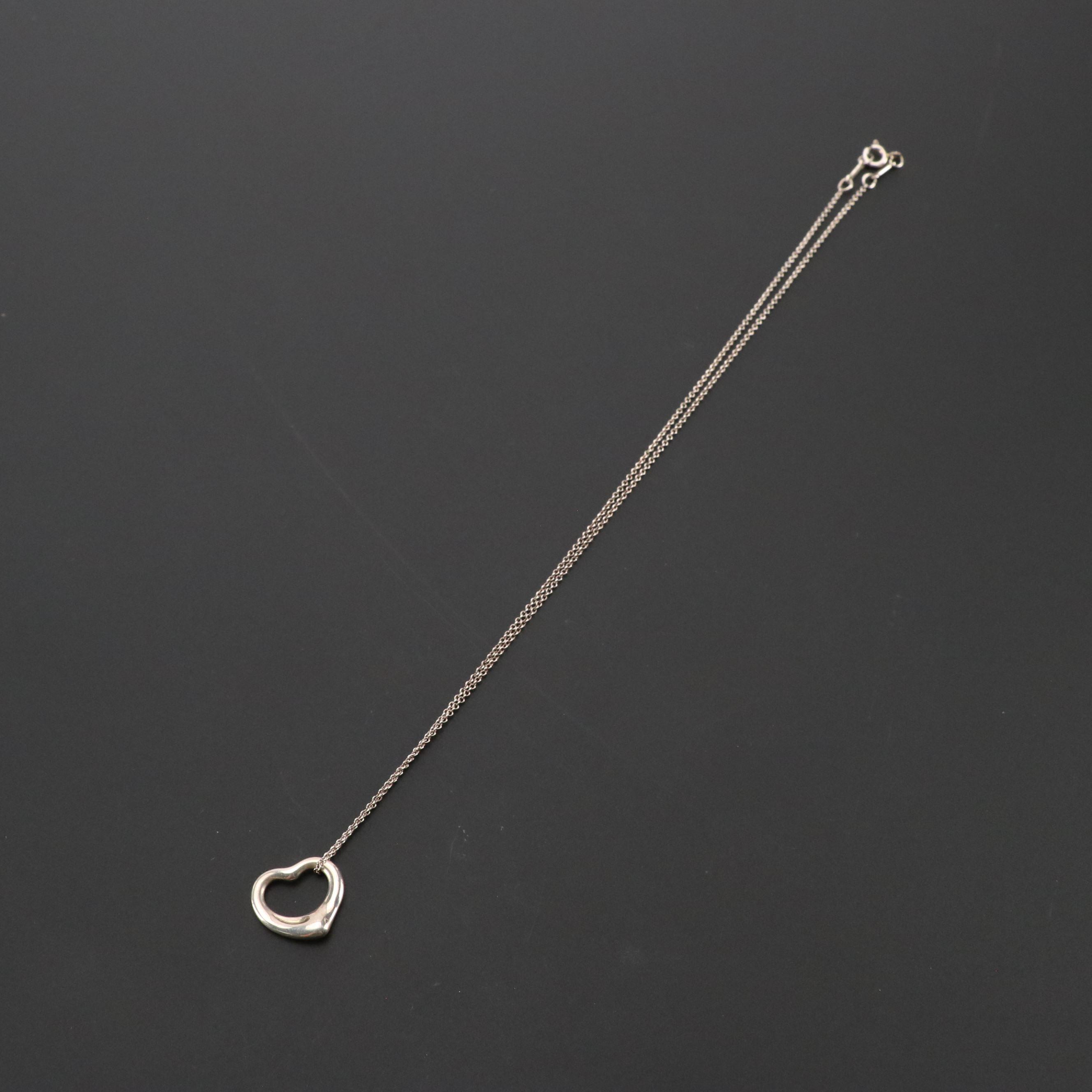 Elsa Peretti for Tiffany & Co. Sterling Open Heart Pendant Necklace