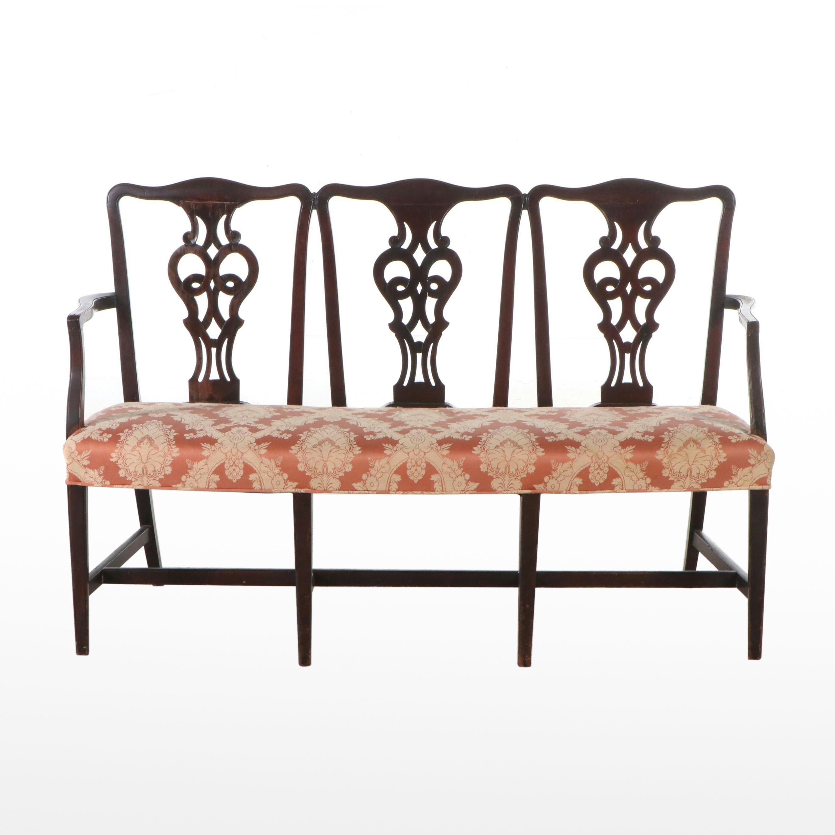 George III Style Mahogany Settle, Early 20th Century