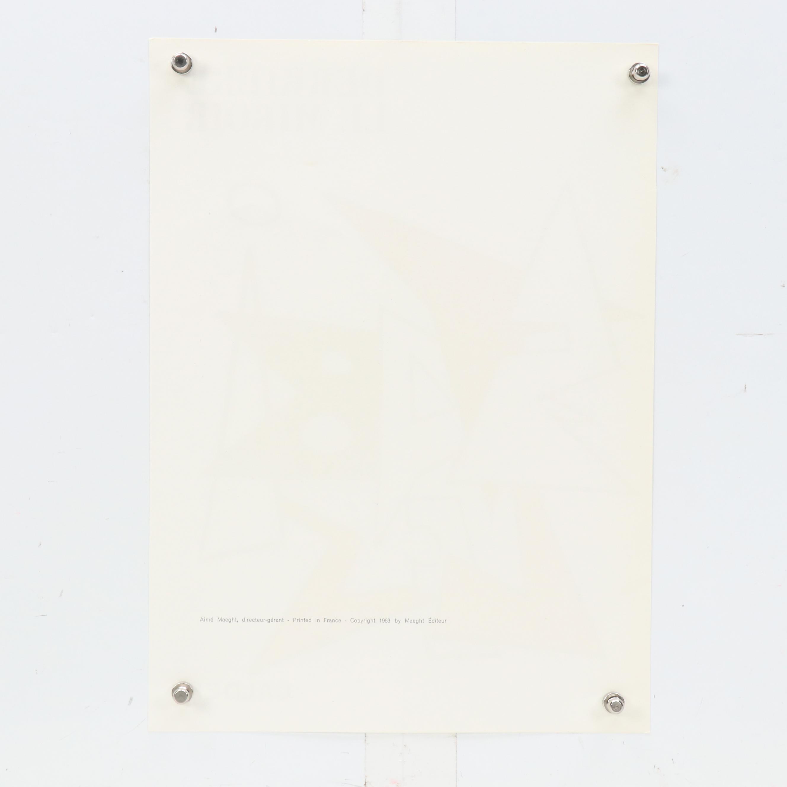 Alexander Calder Lithograph Cover of Derrière le Miroir, 1963