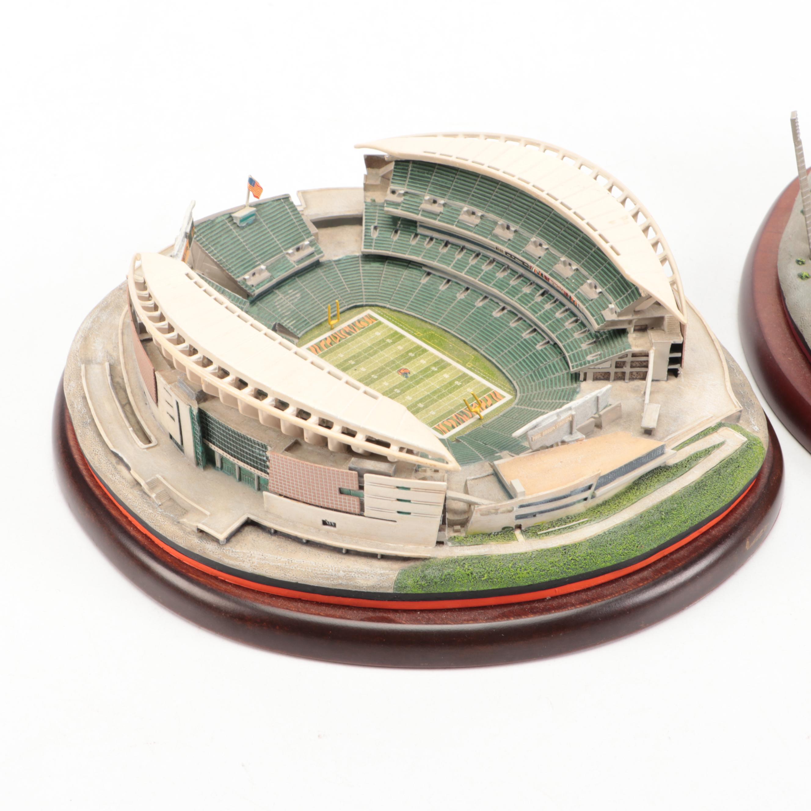 Danbury Mint Crosley Field, Paul Brown Stadium, Great American Ballpark Figures