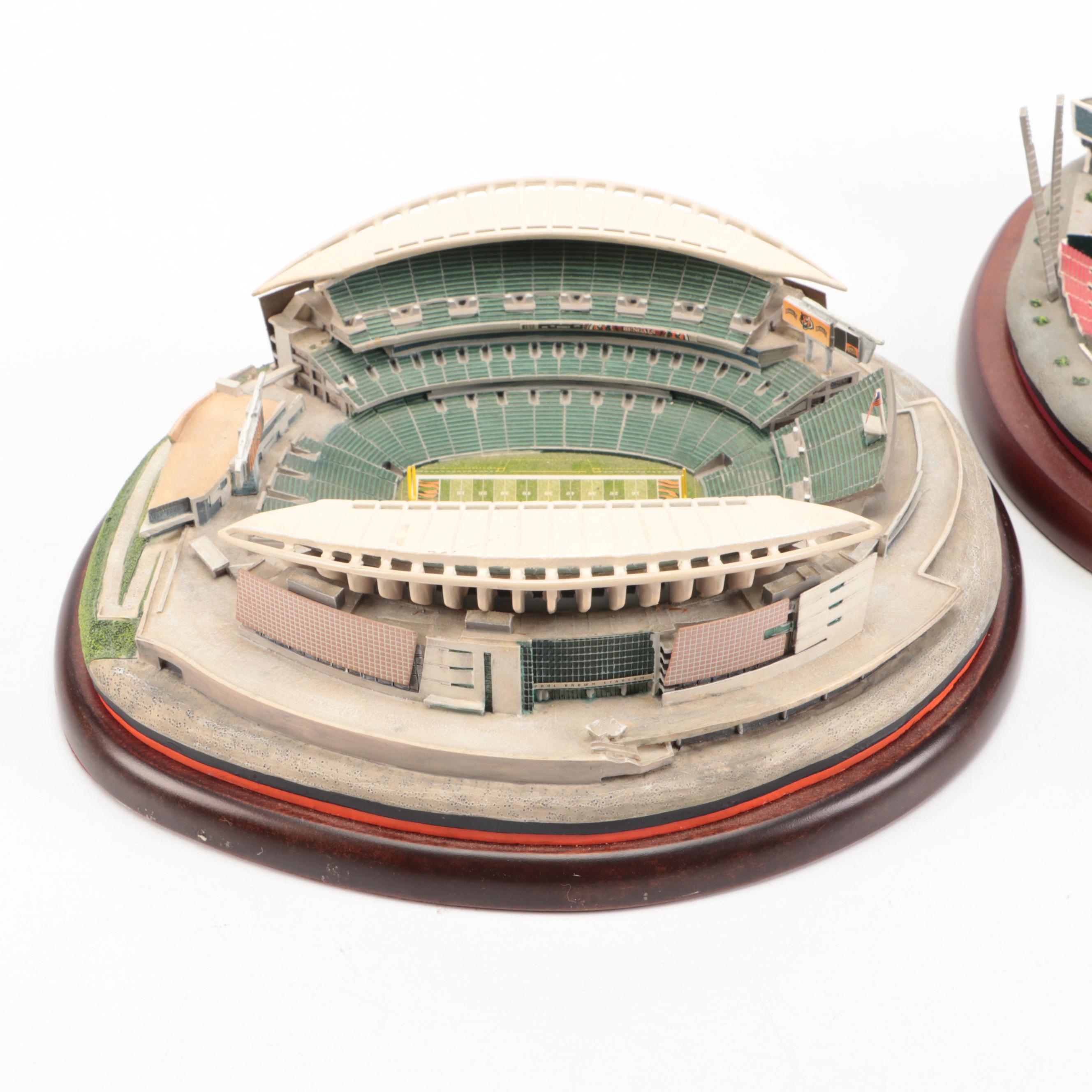 Danbury Mint Crosley Field, Paul Brown Stadium, Great American Ballpark Figures