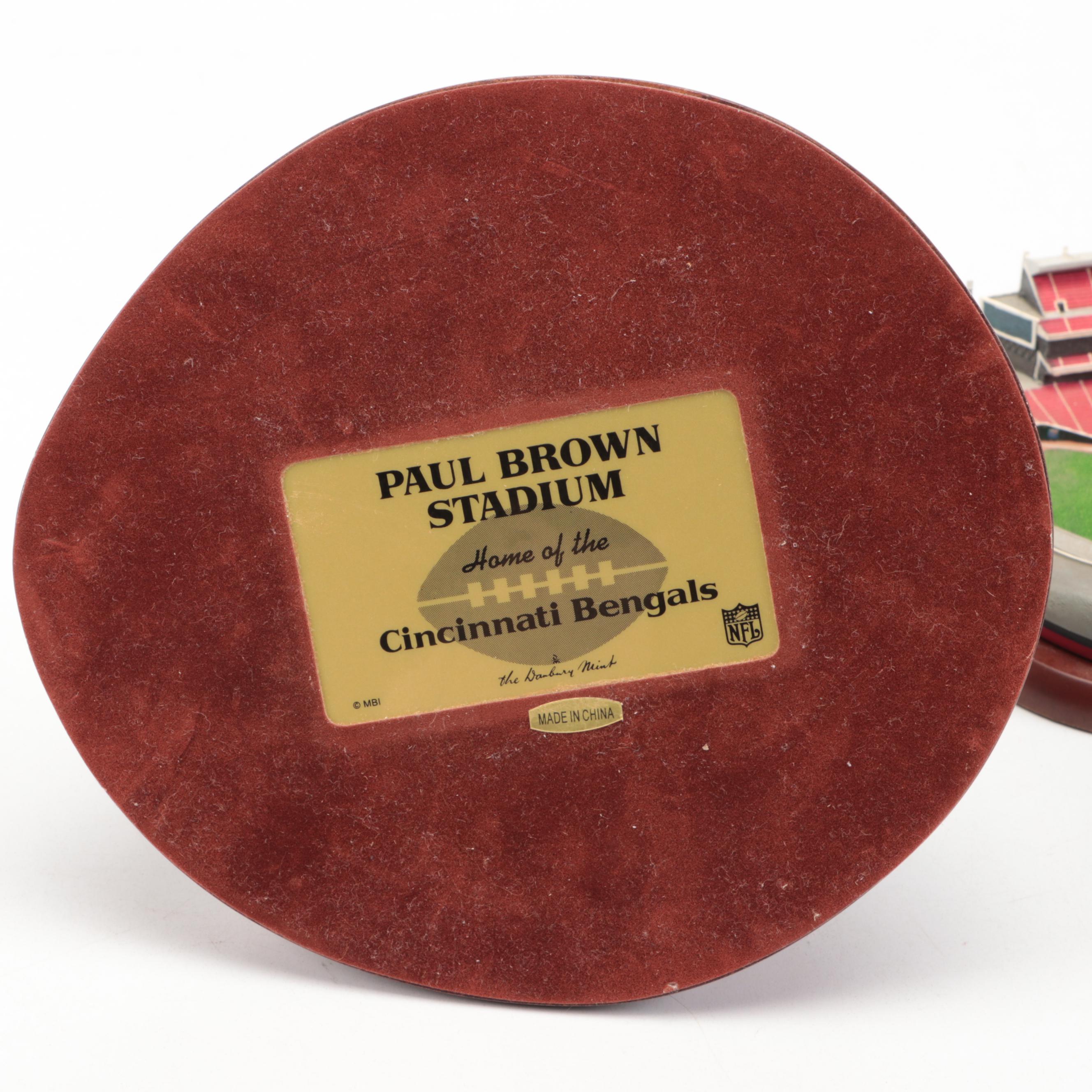 Danbury Mint Crosley Field, Paul Brown Stadium, Great American Ballpark Figures
