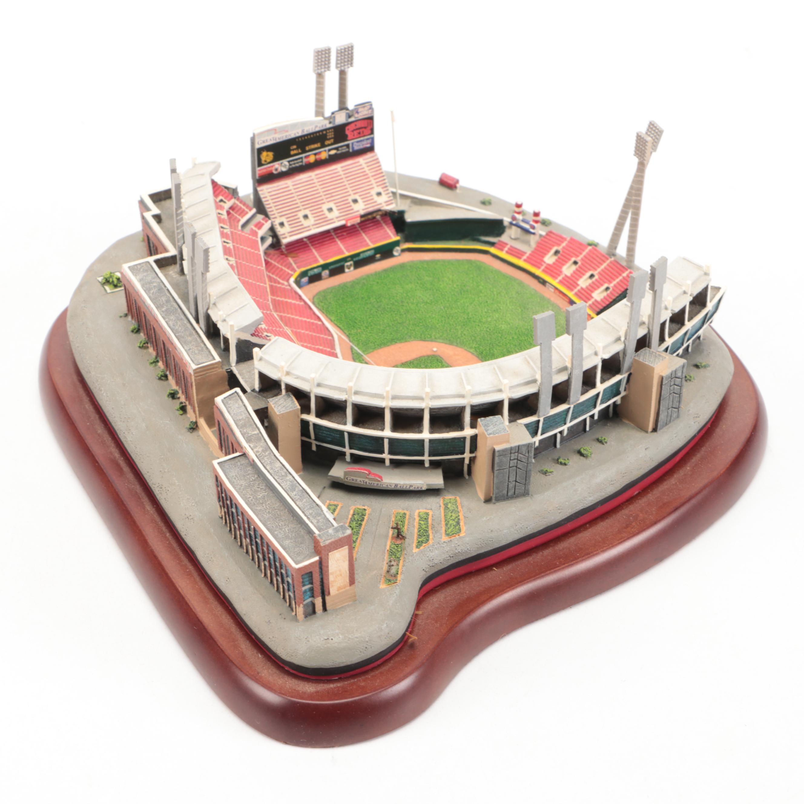 Danbury Mint Crosley Field, Paul Brown Stadium, Great American Ballpark Figures