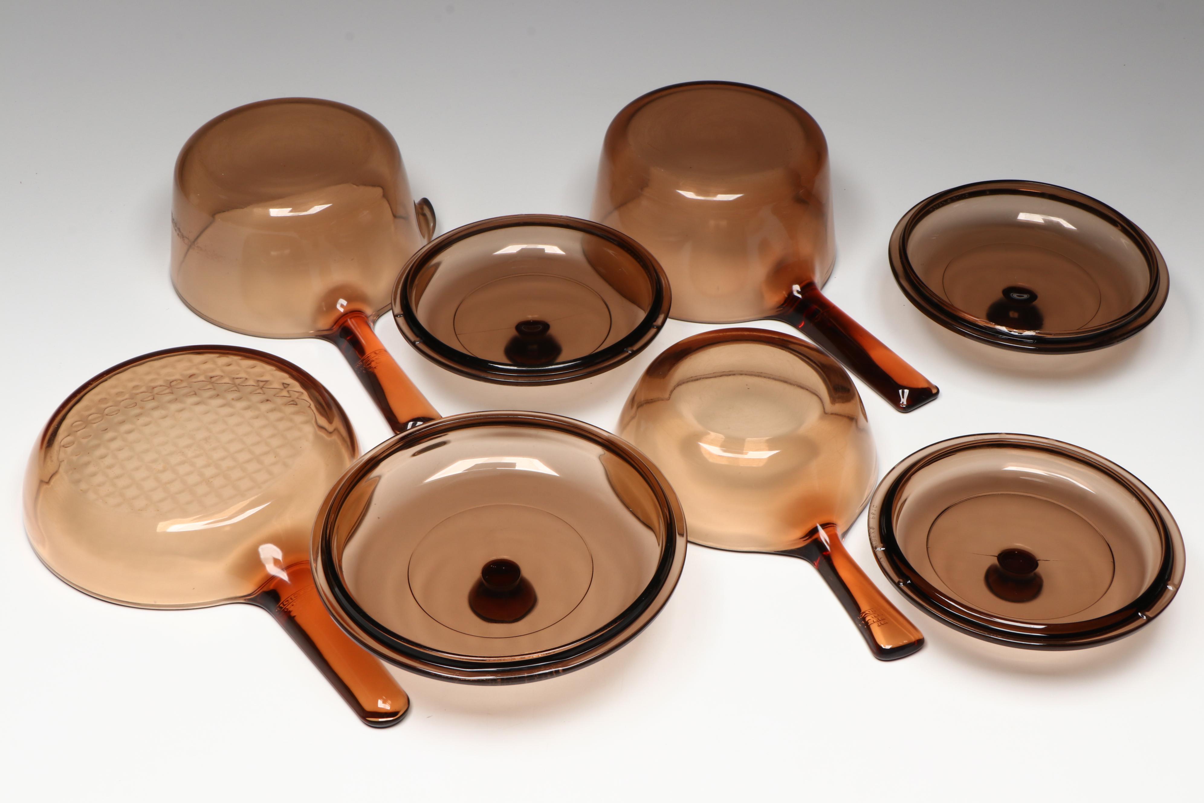 Vintage Corning Vision Glass Pots