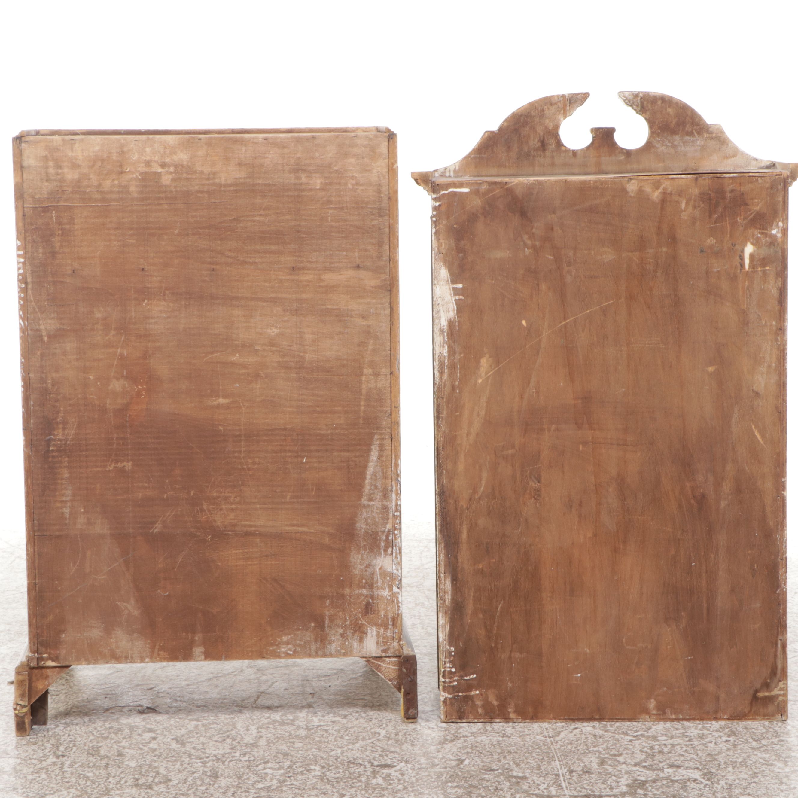 Florentine Style Parcel-Gilt and Paint-Decorated Wood Secretary Desk with Hutch