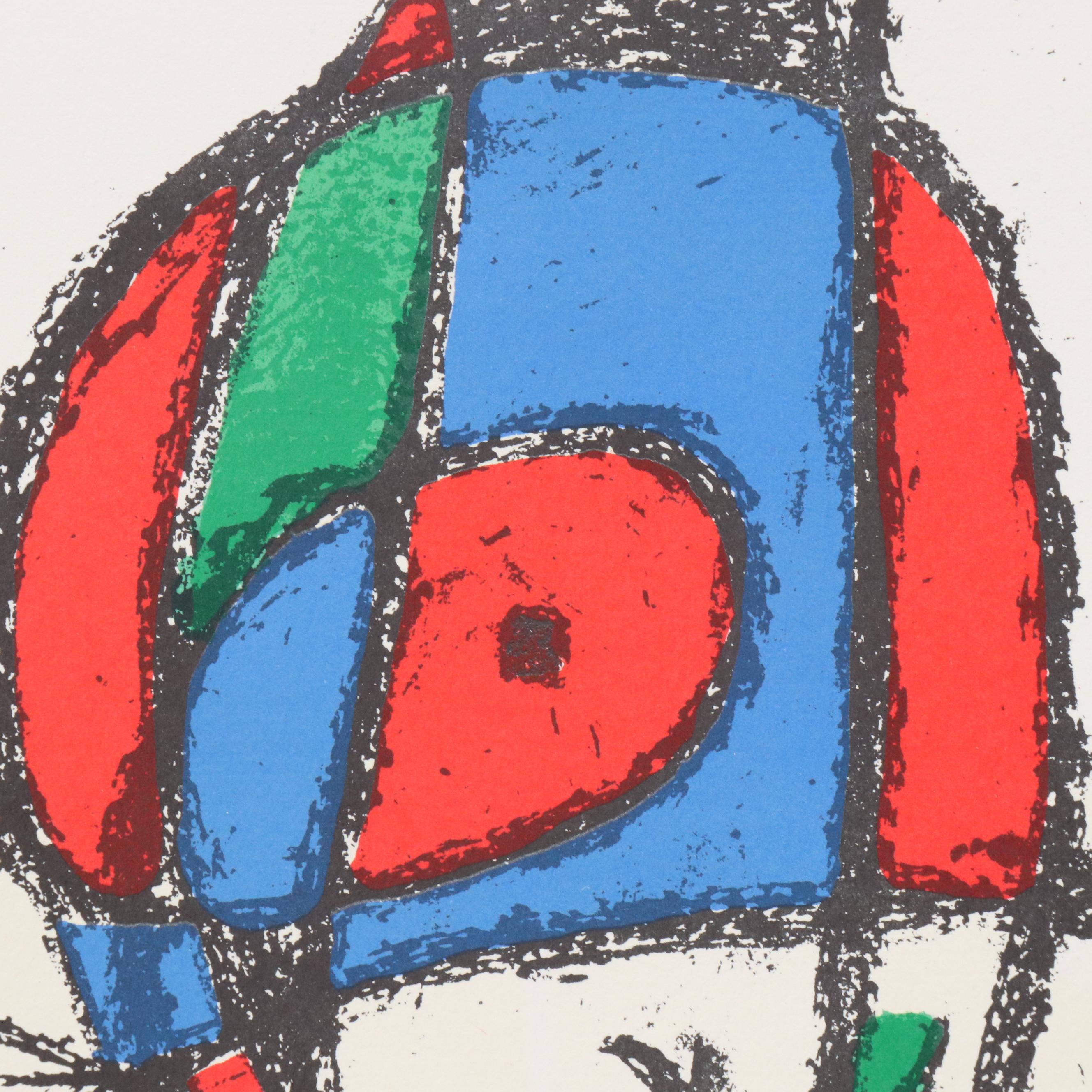 Joan Miró Double Page Color Lithograph "Original Lithograph VI," 1975