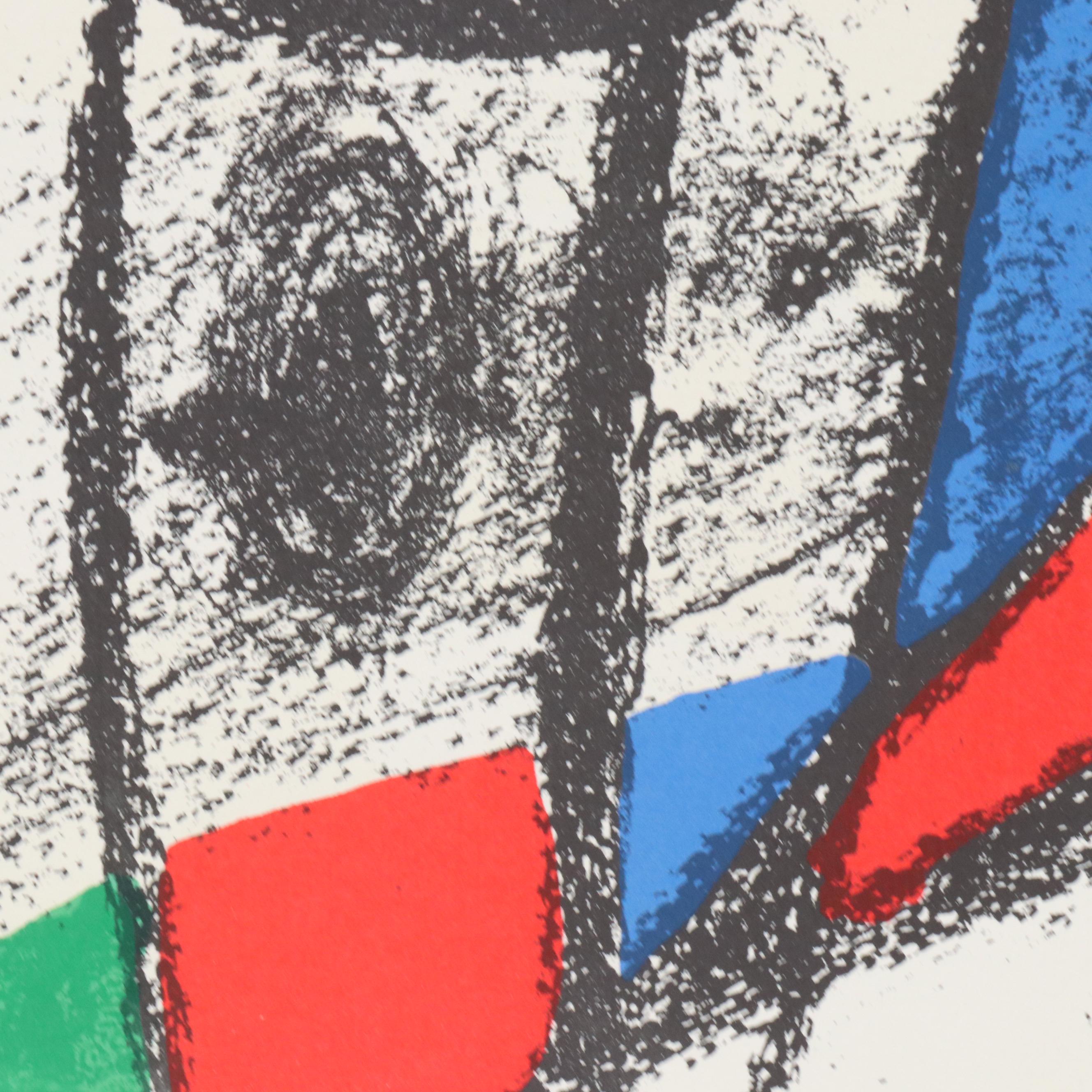 Joan Miró Double Page Color Lithograph "Original Lithograph VI," 1975