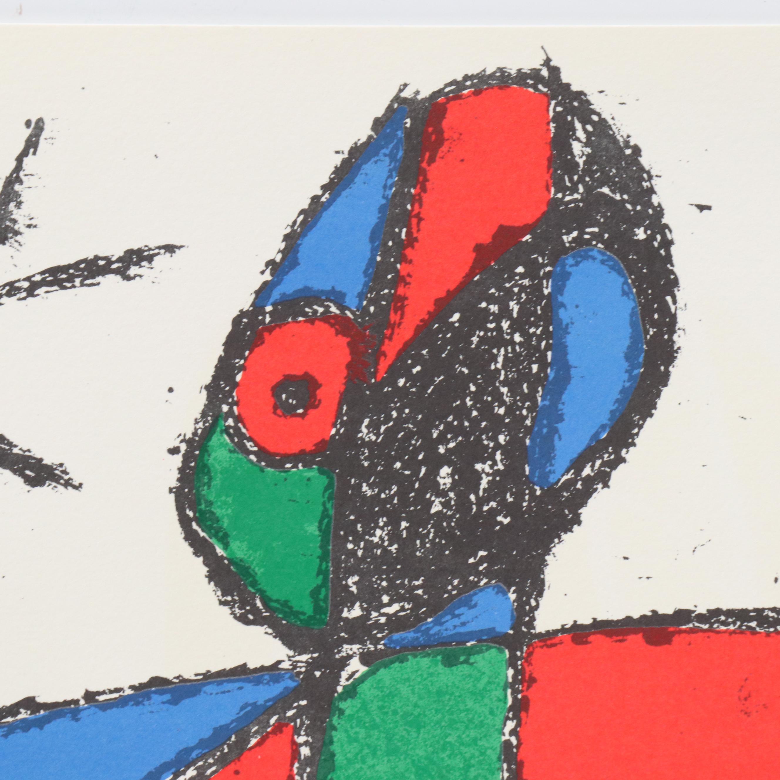 Joan Miró Double Page Color Lithograph "Original Lithograph VI," 1975