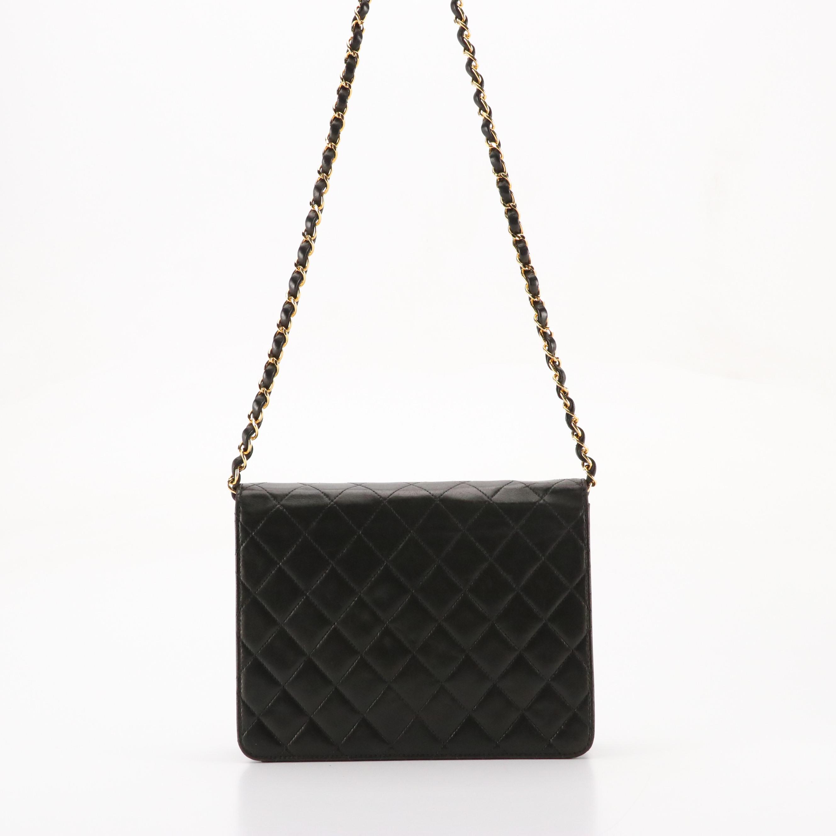Chanel CC Small Shoulder Bag in Quilted Lambskin Leather with Box