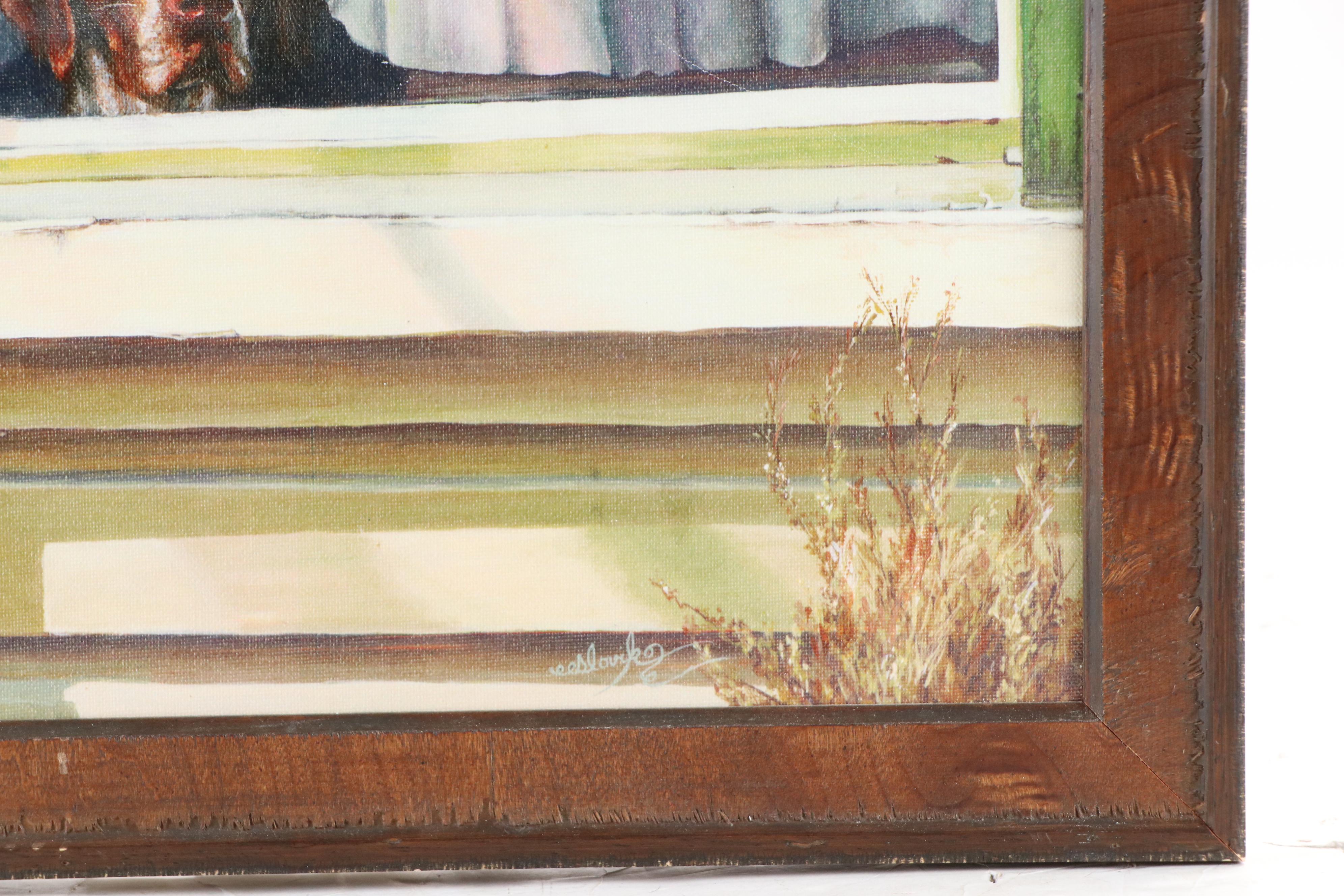 Emily Sloviko Giclée of a Dog "Shorthair Minding The Mill," 21st Century