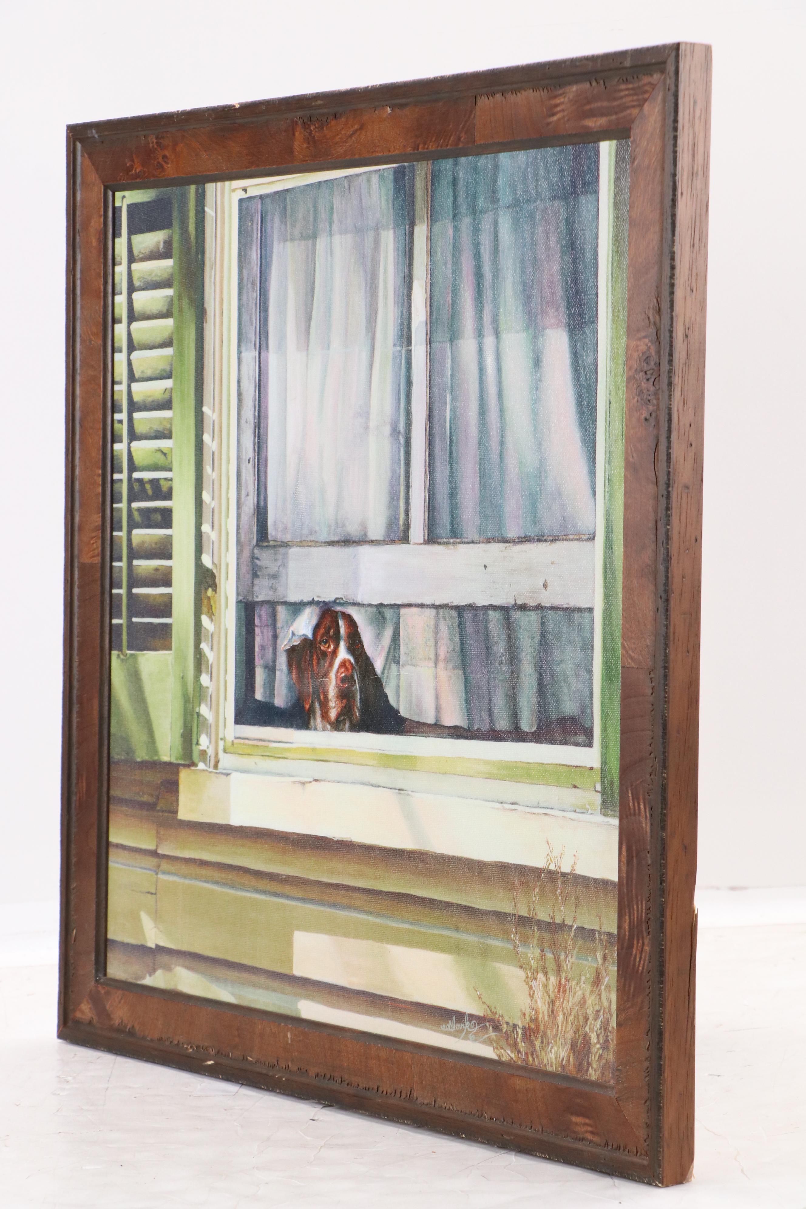 Emily Sloviko Giclée of a Dog "Shorthair Minding The Mill," 21st Century