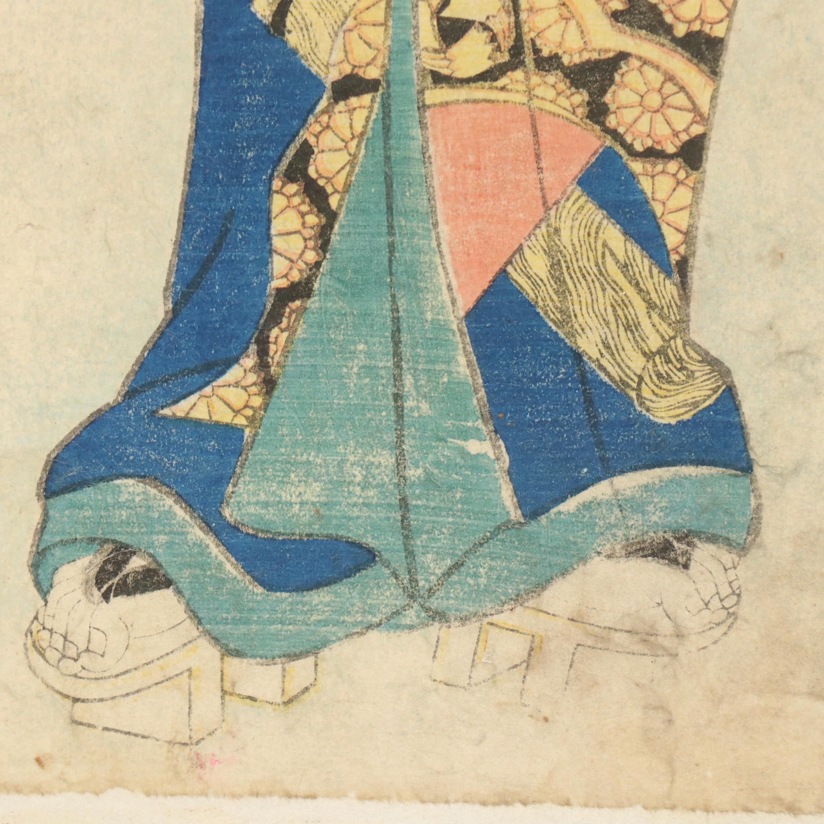 Utagawa Kunisada Ukiyo-e Woodblock "Actor Iwai Kumesaburô III as Akaboshi Jûza"