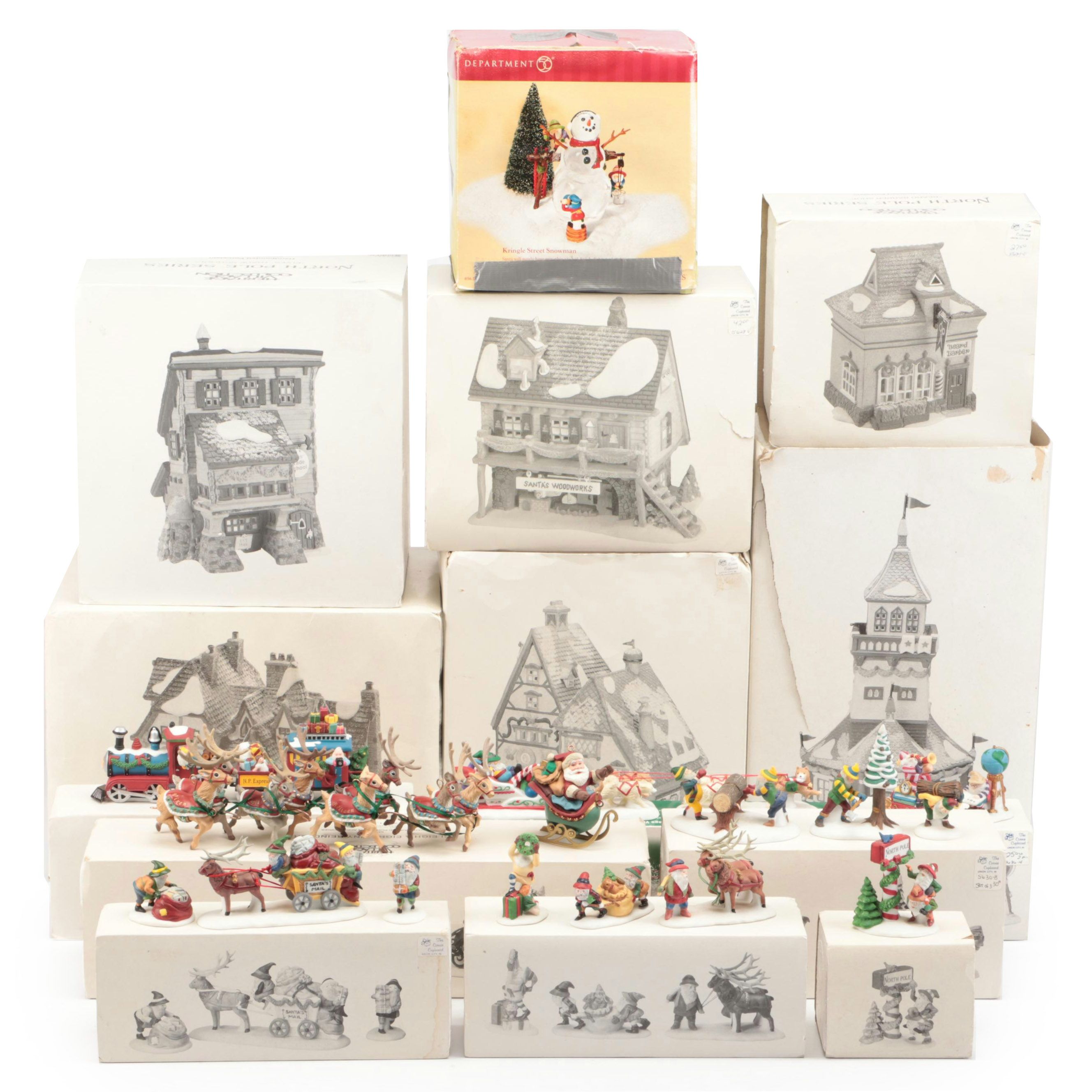 Department 56 Porcelain Christmas Village Featuring "Santa's Workshop" and More