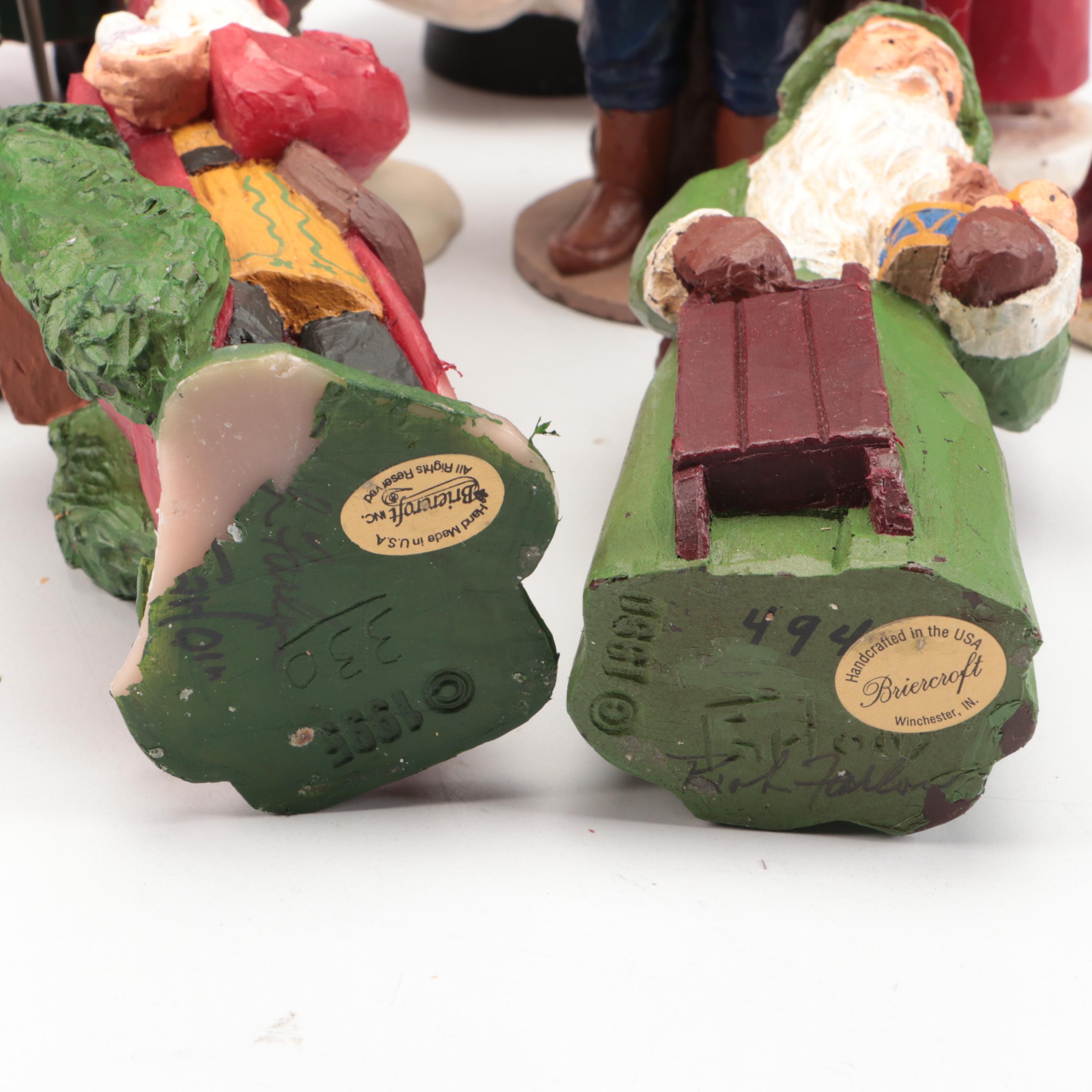 Collection of Rustic Style Santa Figures