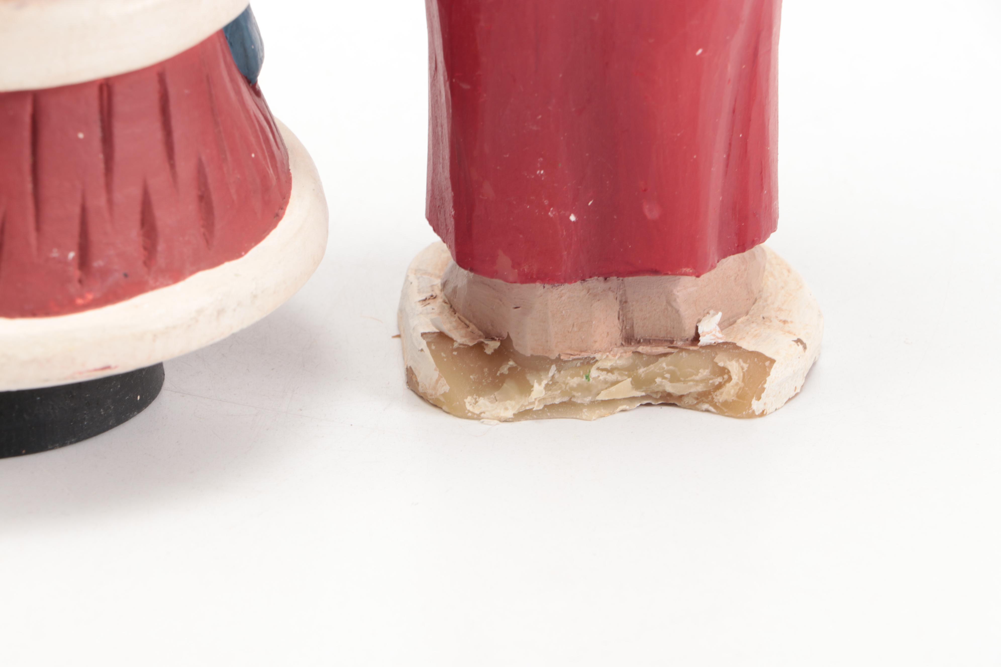 Collection of Rustic Style Santa Figures