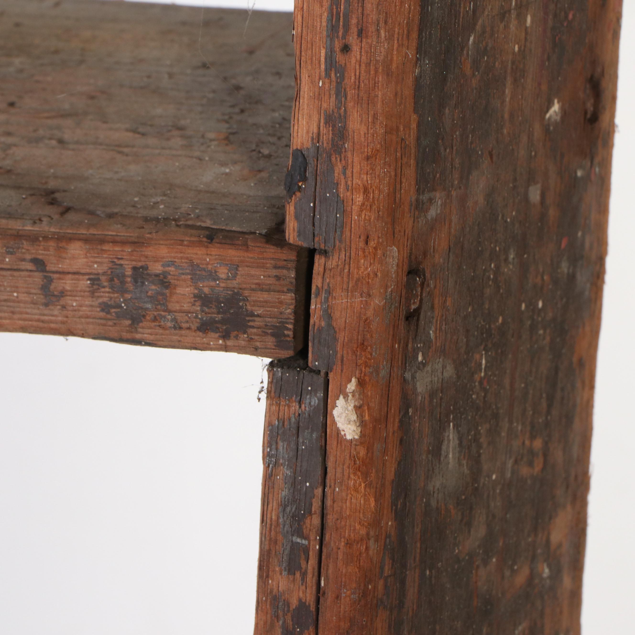 Vintage 10' Painted-Wood Ladder