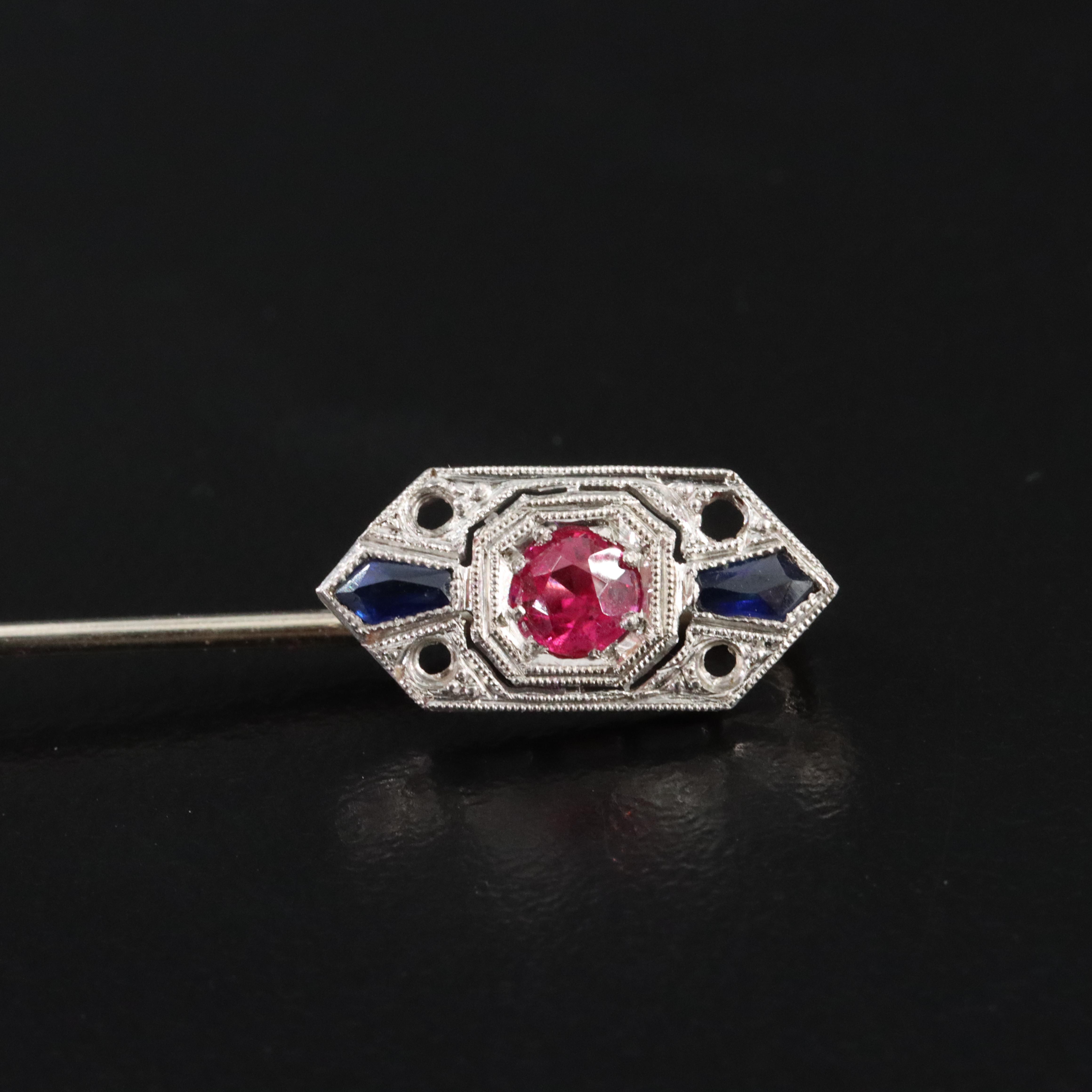 Scofield, Melcher & Scofield 18K and Art Deco Platinum Stickpins