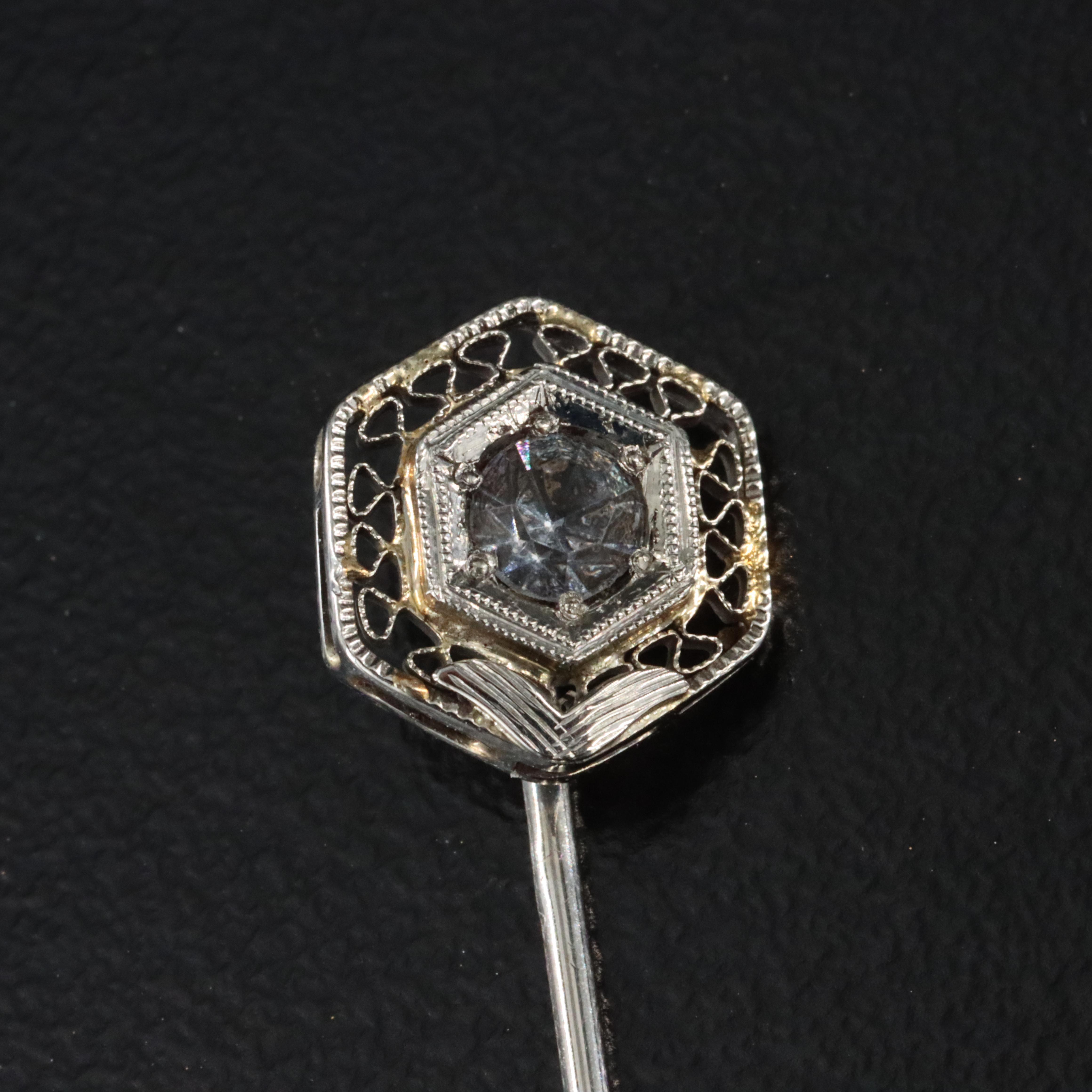 Scofield, Melcher & Scofield 18K and Art Deco Platinum Stickpins