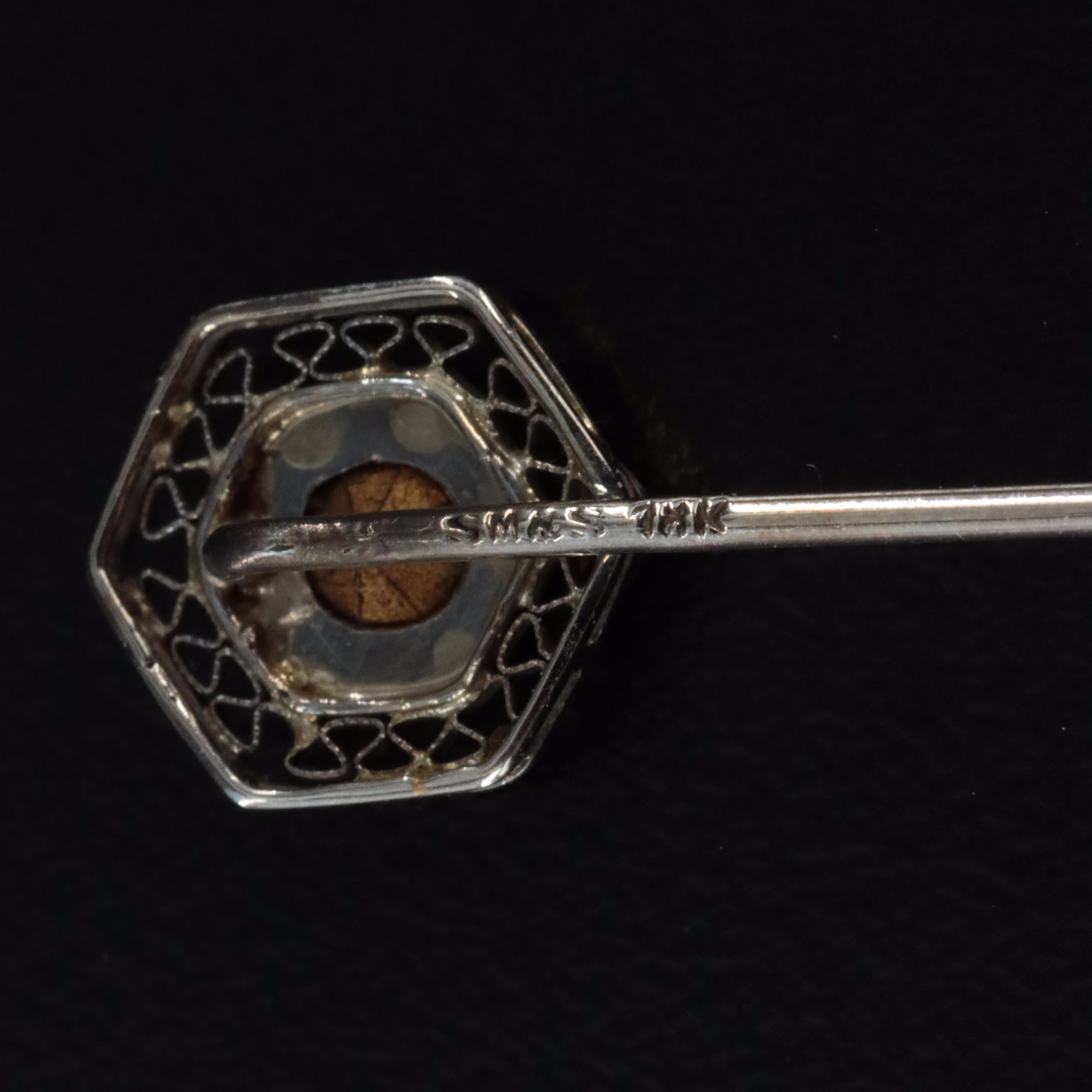 Scofield, Melcher & Scofield 18K and Art Deco Platinum Stickpins