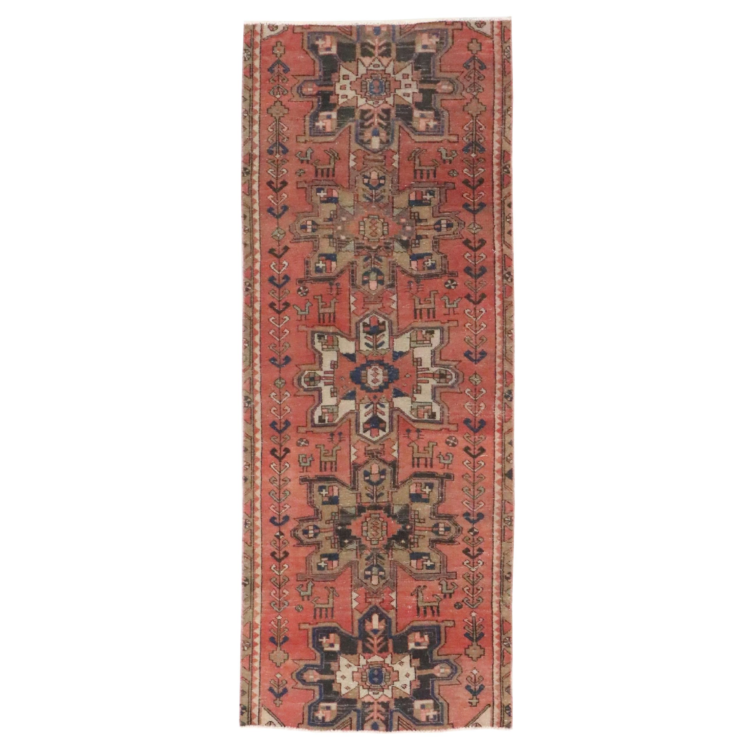 3'1 x 8'1 Hand-Knotted Caucasian Kazak Remnant Long Rug