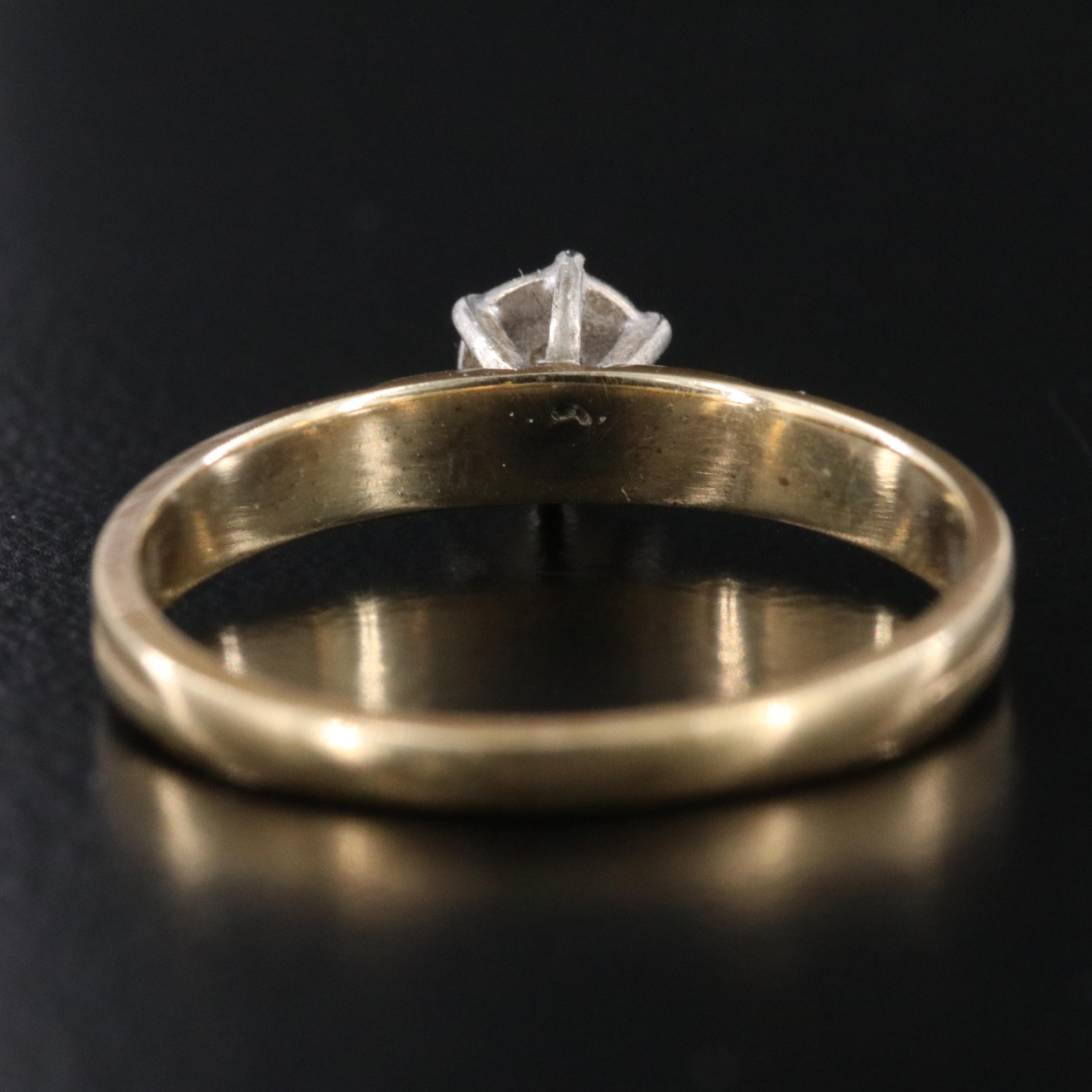 10K 0.02 CT Diamond Solitaire Ring