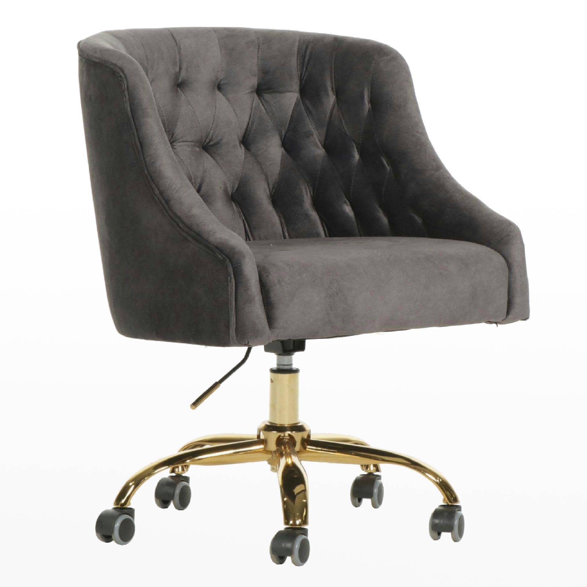 Hulala Home Contemporary Upholstered Swivel Office Chair, 2023