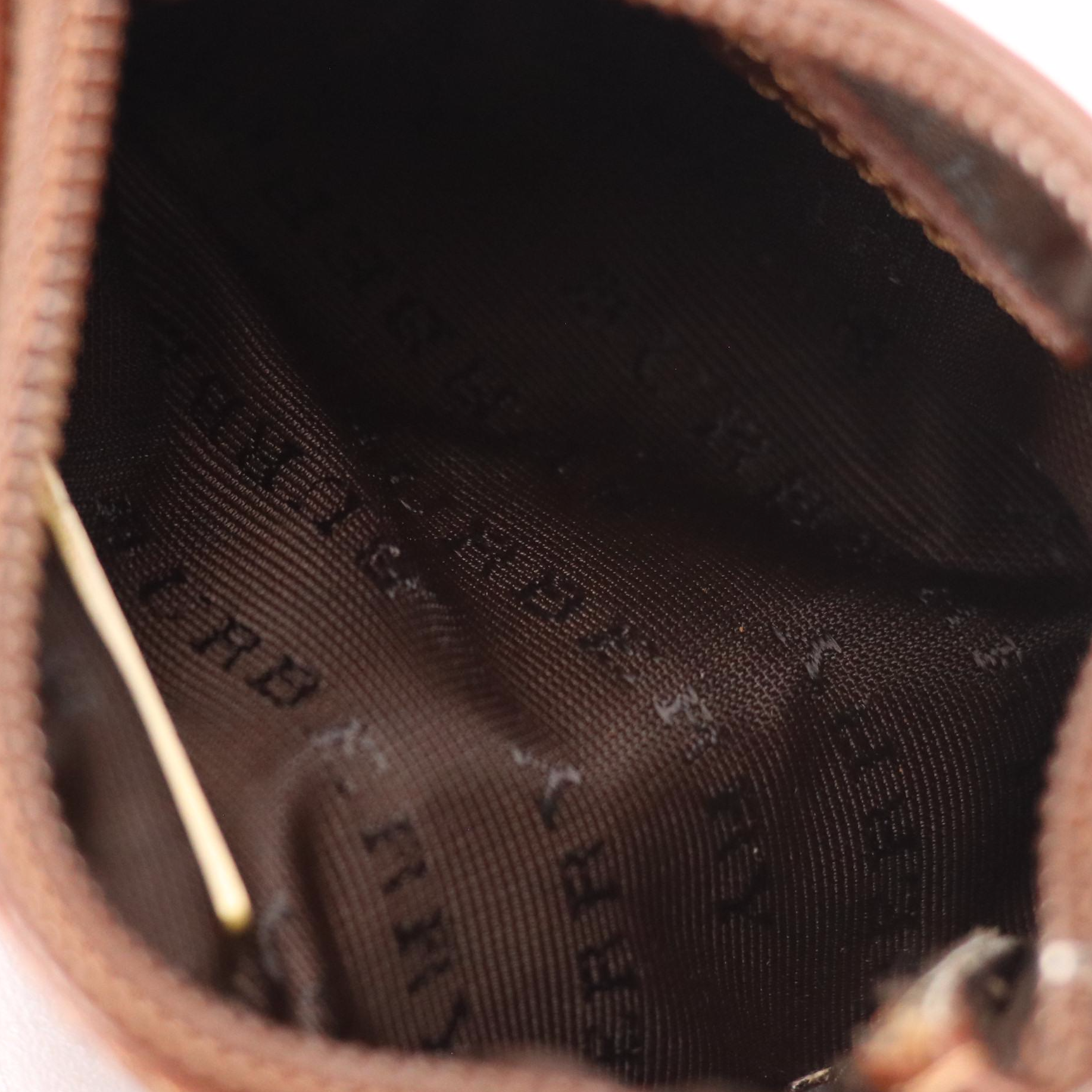 Burberry Mini Zip Pouch in Haymarket Check Coated Canvas and Leather Trim