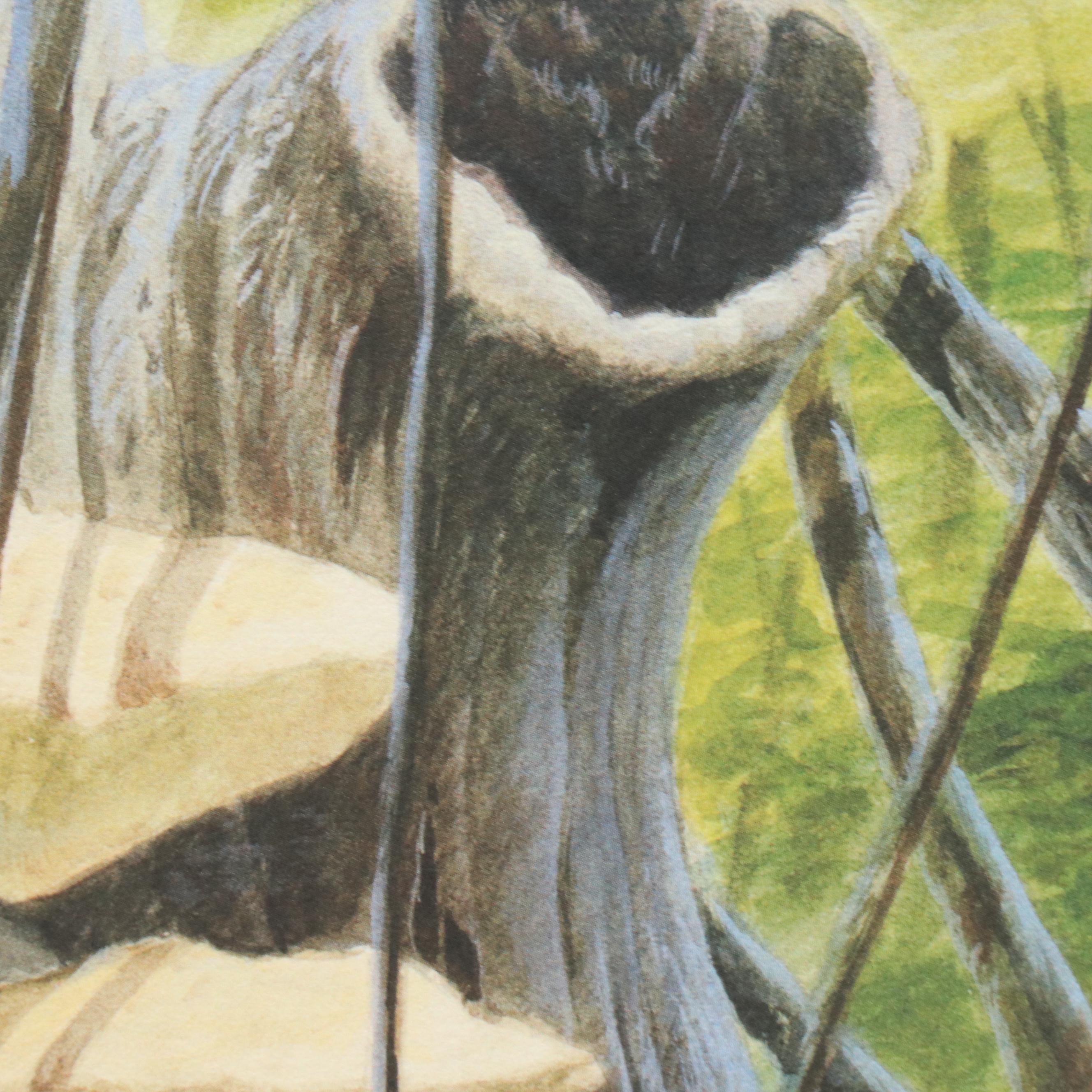 John Ruthven Offset Lithograph "Red-bellied Woodpecker," 1993