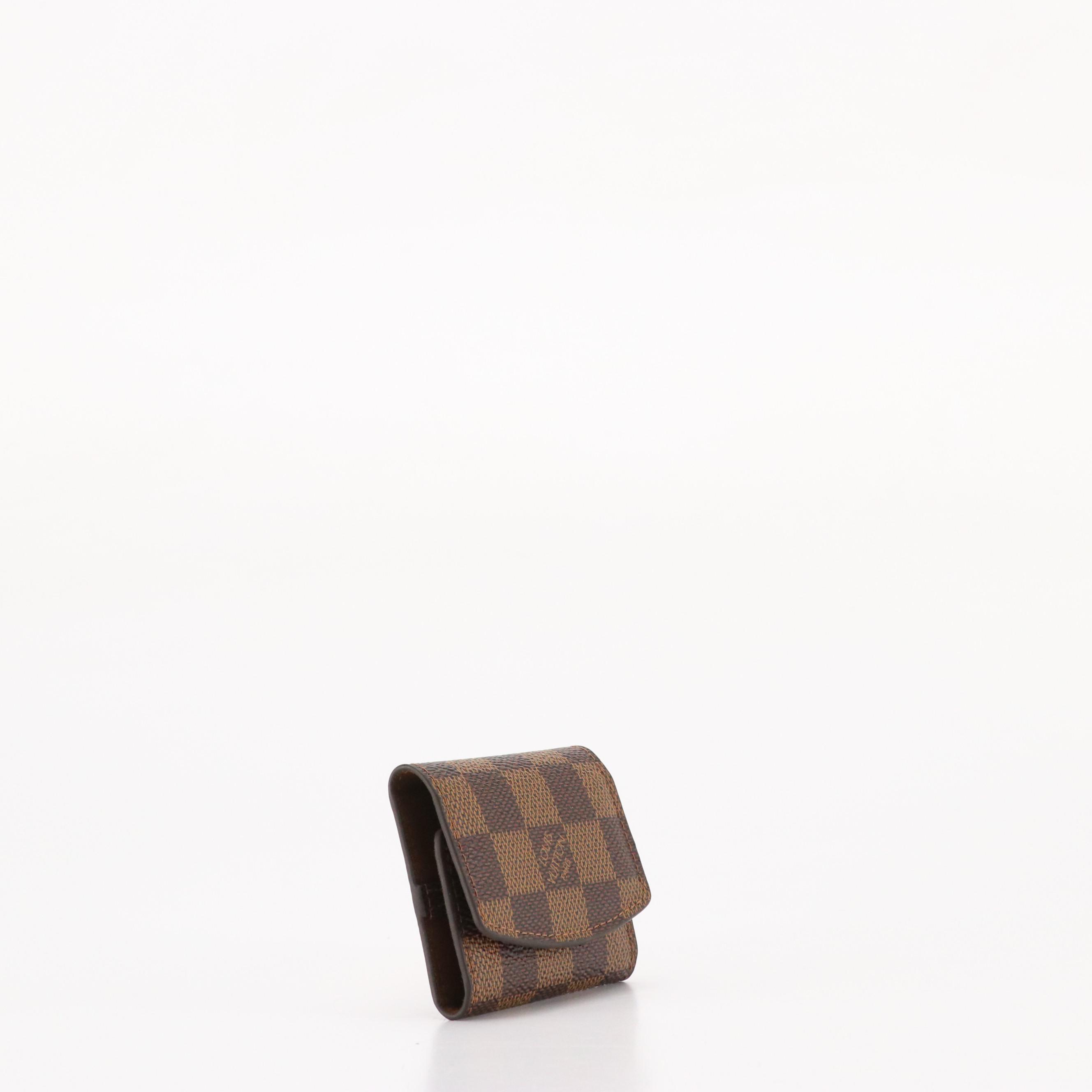 Louis Vuitton Cufflink Case in Damier Ebene Canvas