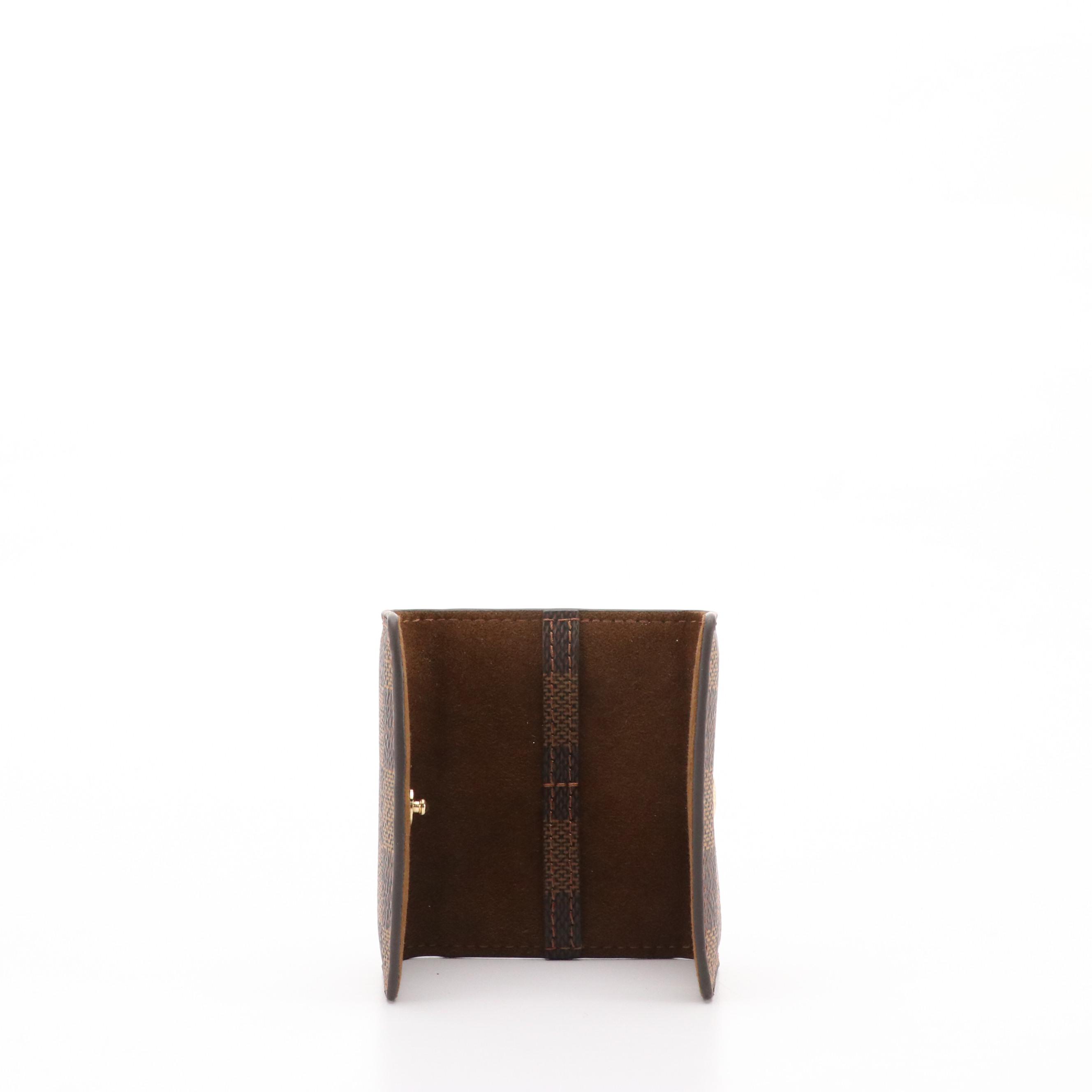 Louis Vuitton Cufflink Case in Damier Ebene Canvas