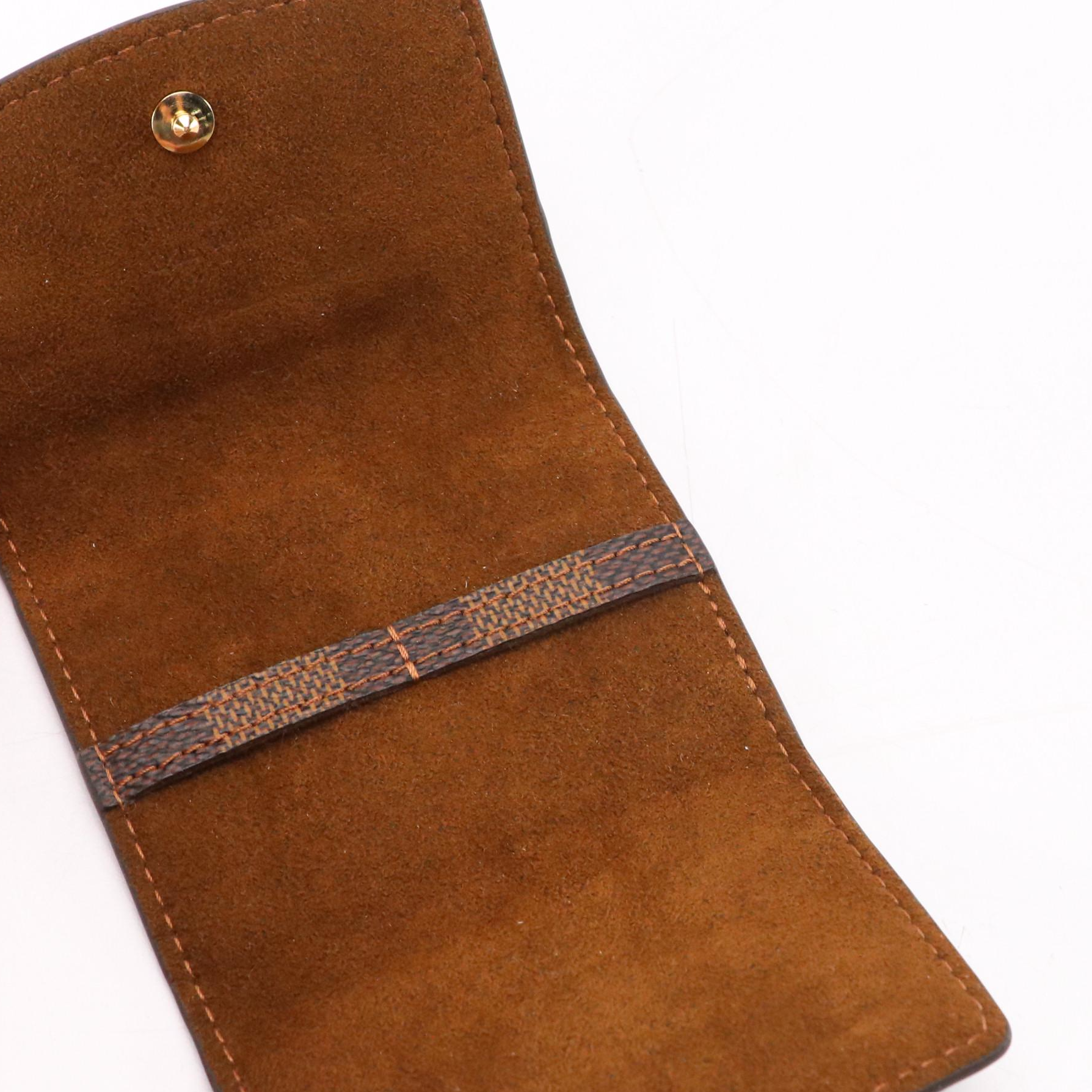 Louis Vuitton Cufflink Case in Damier Ebene Canvas
