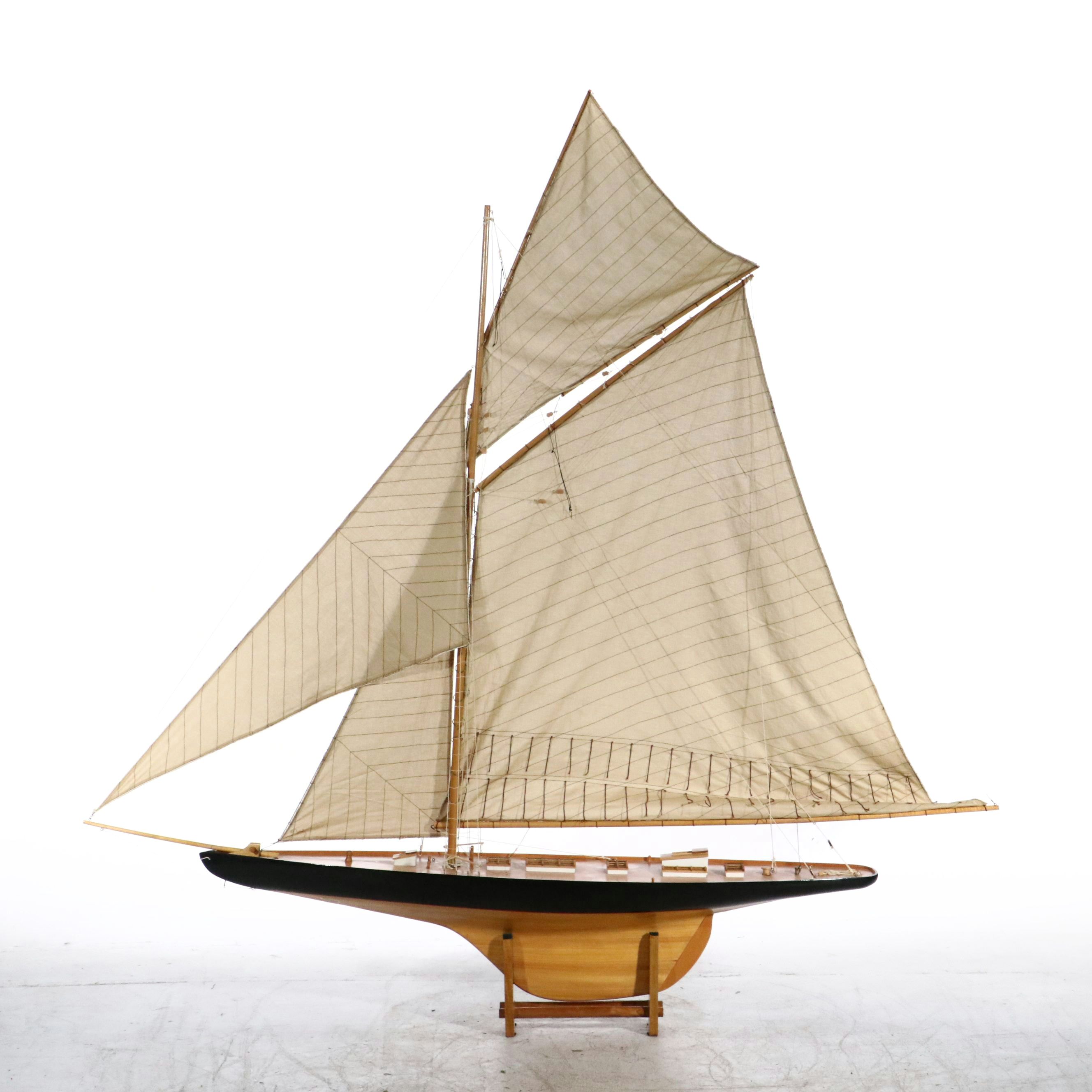 America's Cup "Columbia" J-Boat Scale Model Yacht