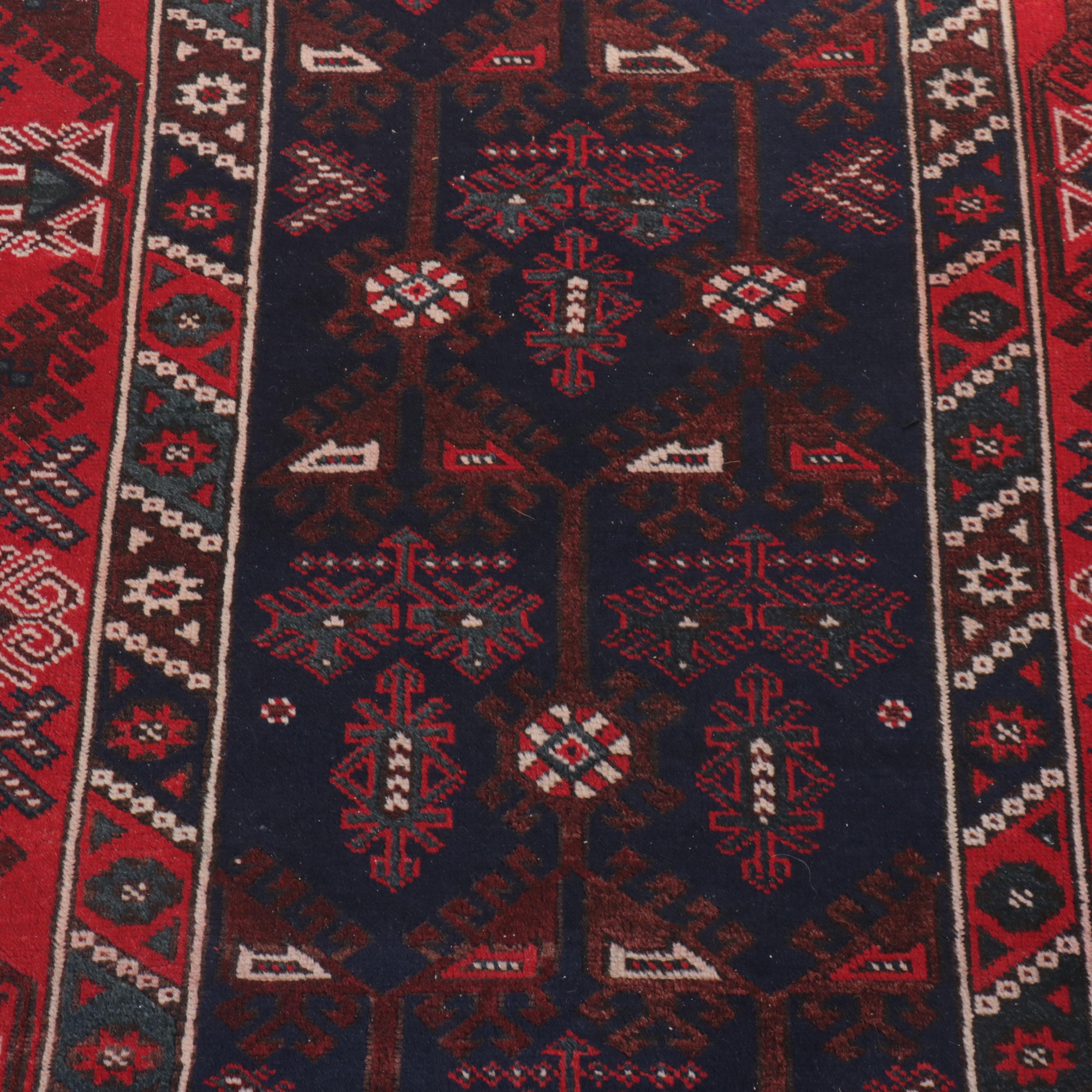 4'4 x 6'7 Hand-Knotted Afghan Baluch Area Rug