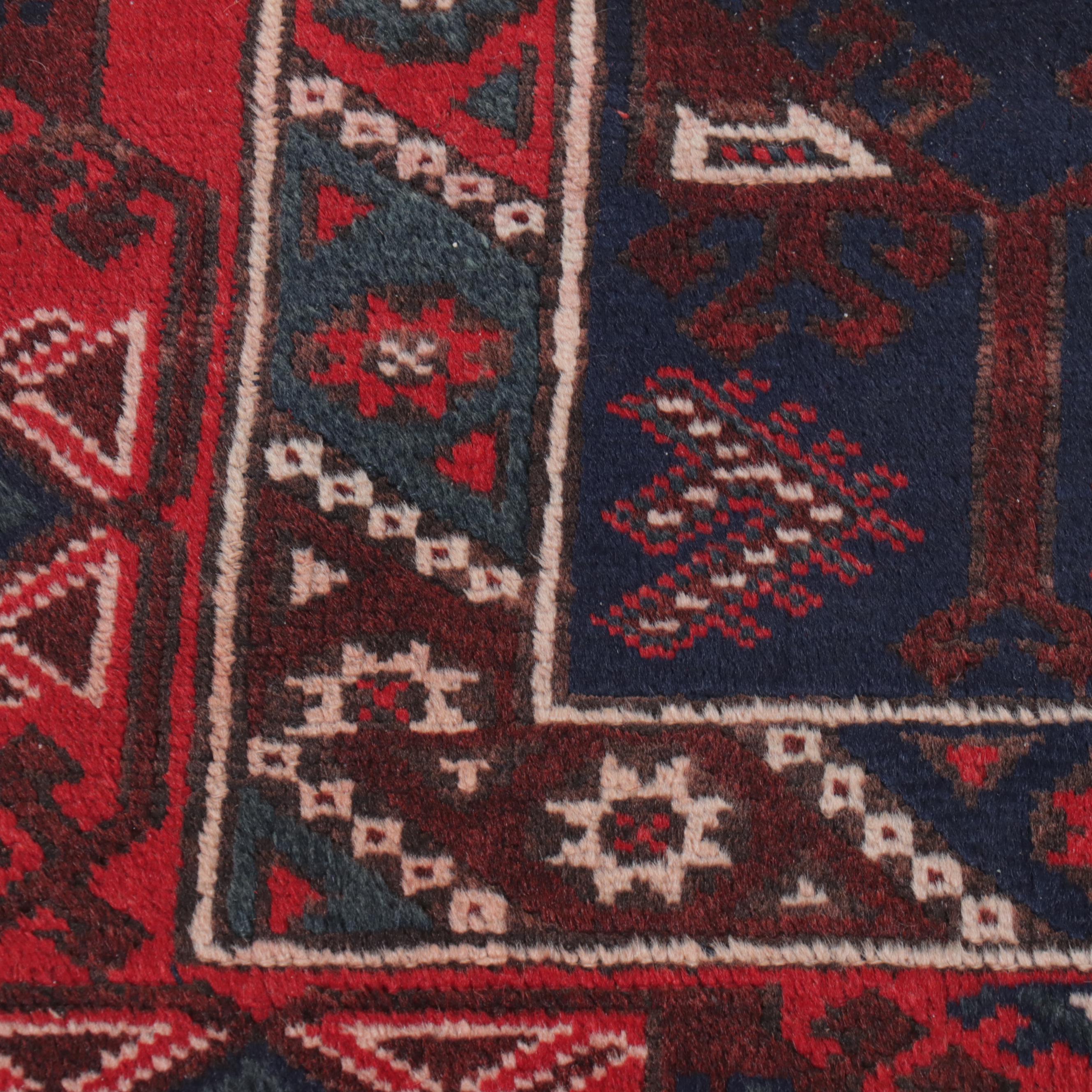 4'4 x 6'7 Hand-Knotted Afghan Baluch Area Rug