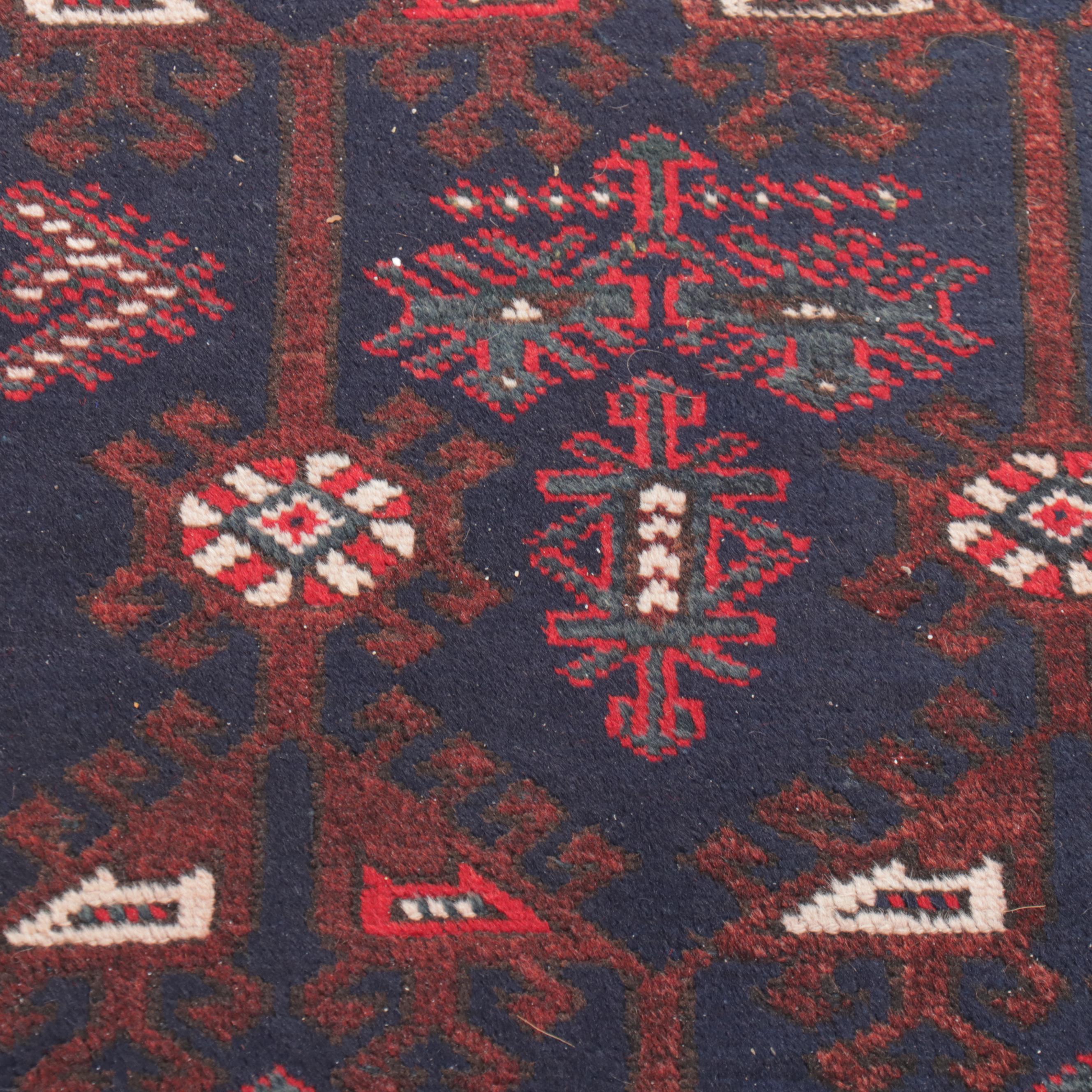 4'4 x 6'7 Hand-Knotted Afghan Baluch Area Rug