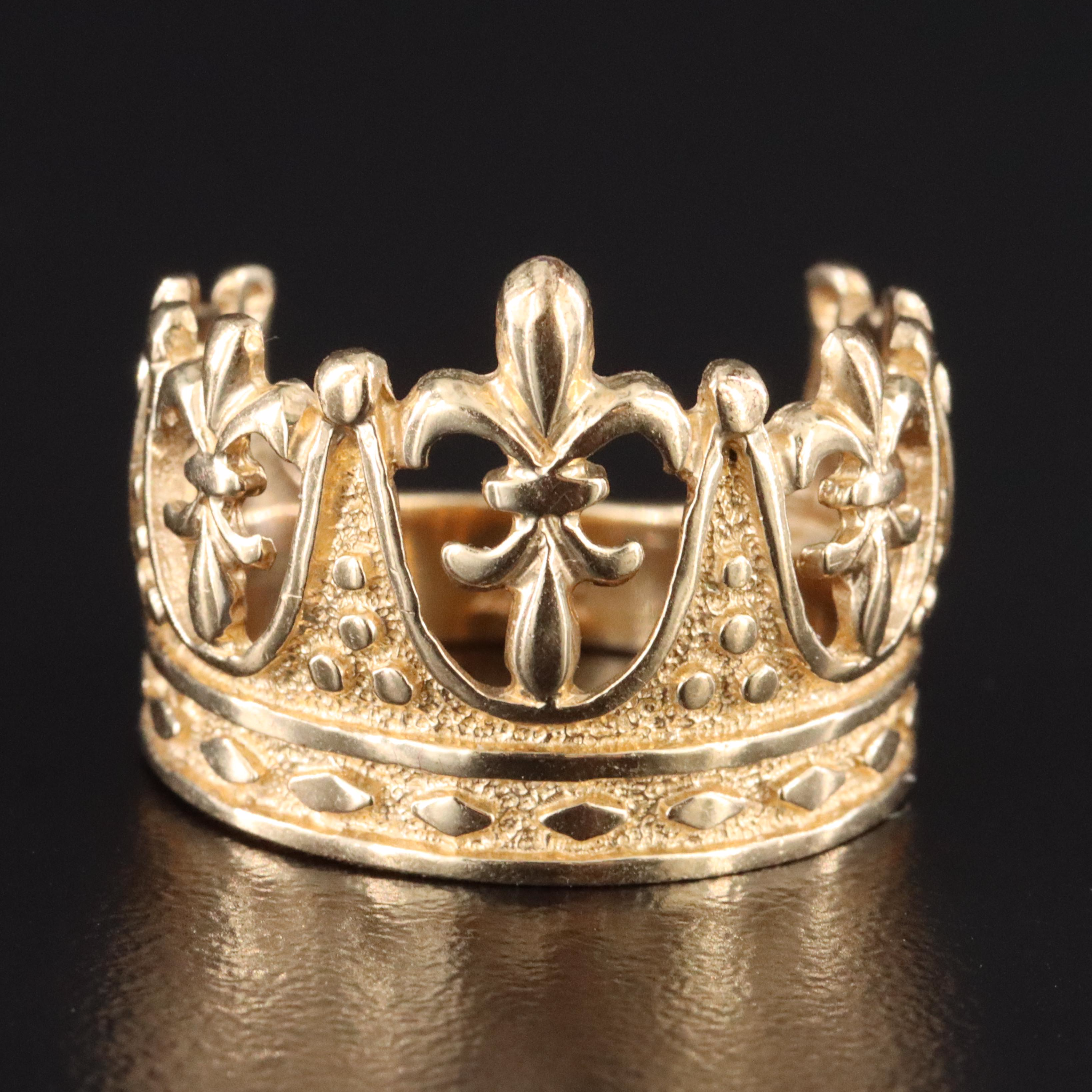 14K Crown Ring